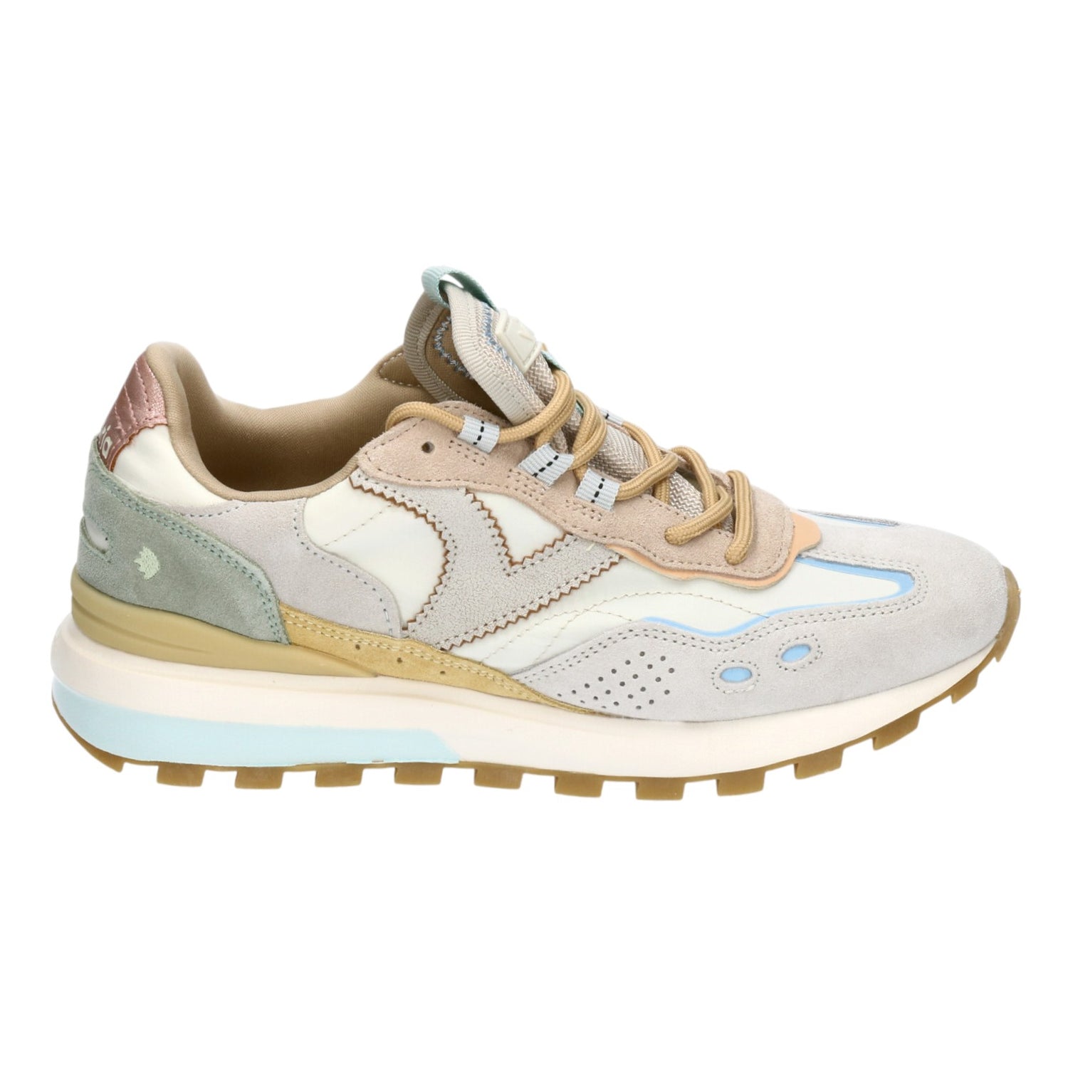 Victoria Sneakers Donna Beige Azzurro