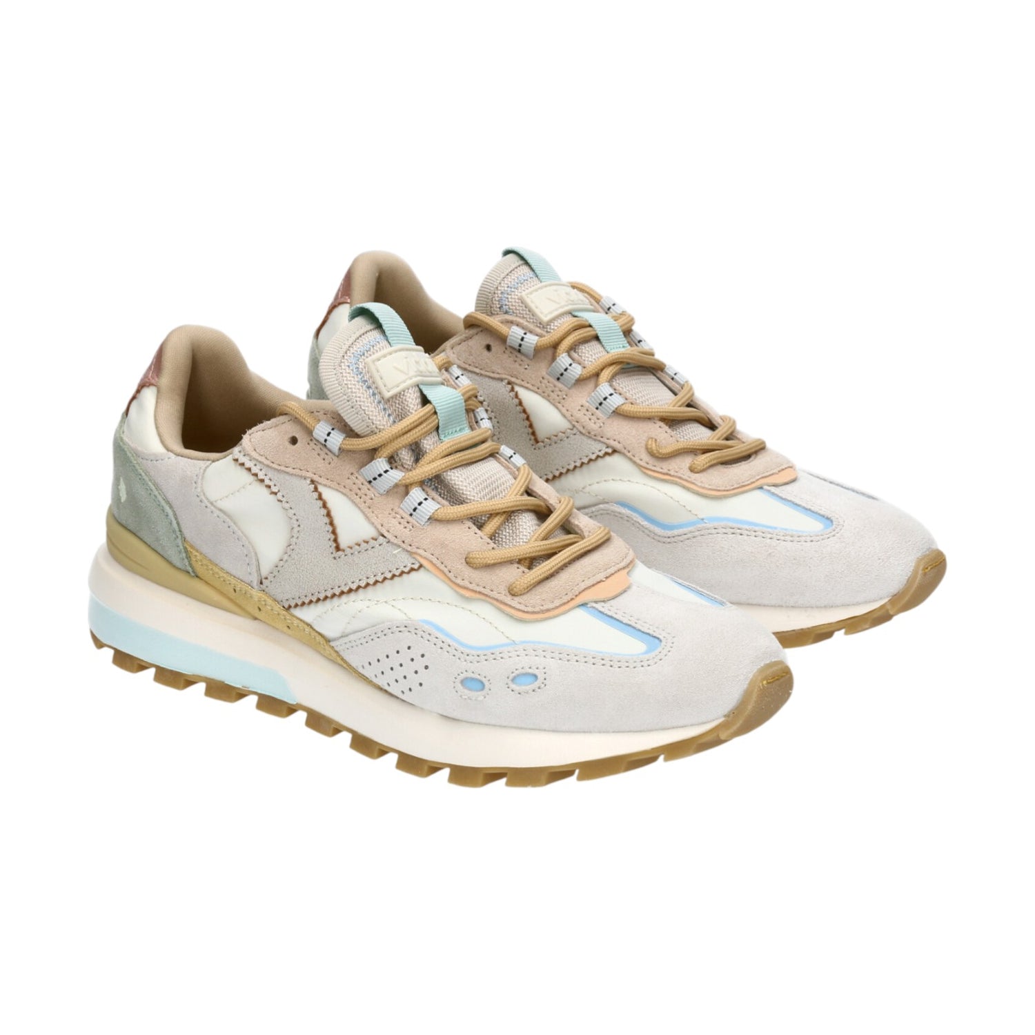 Victoria Sneakers Donna Beige Azzurro