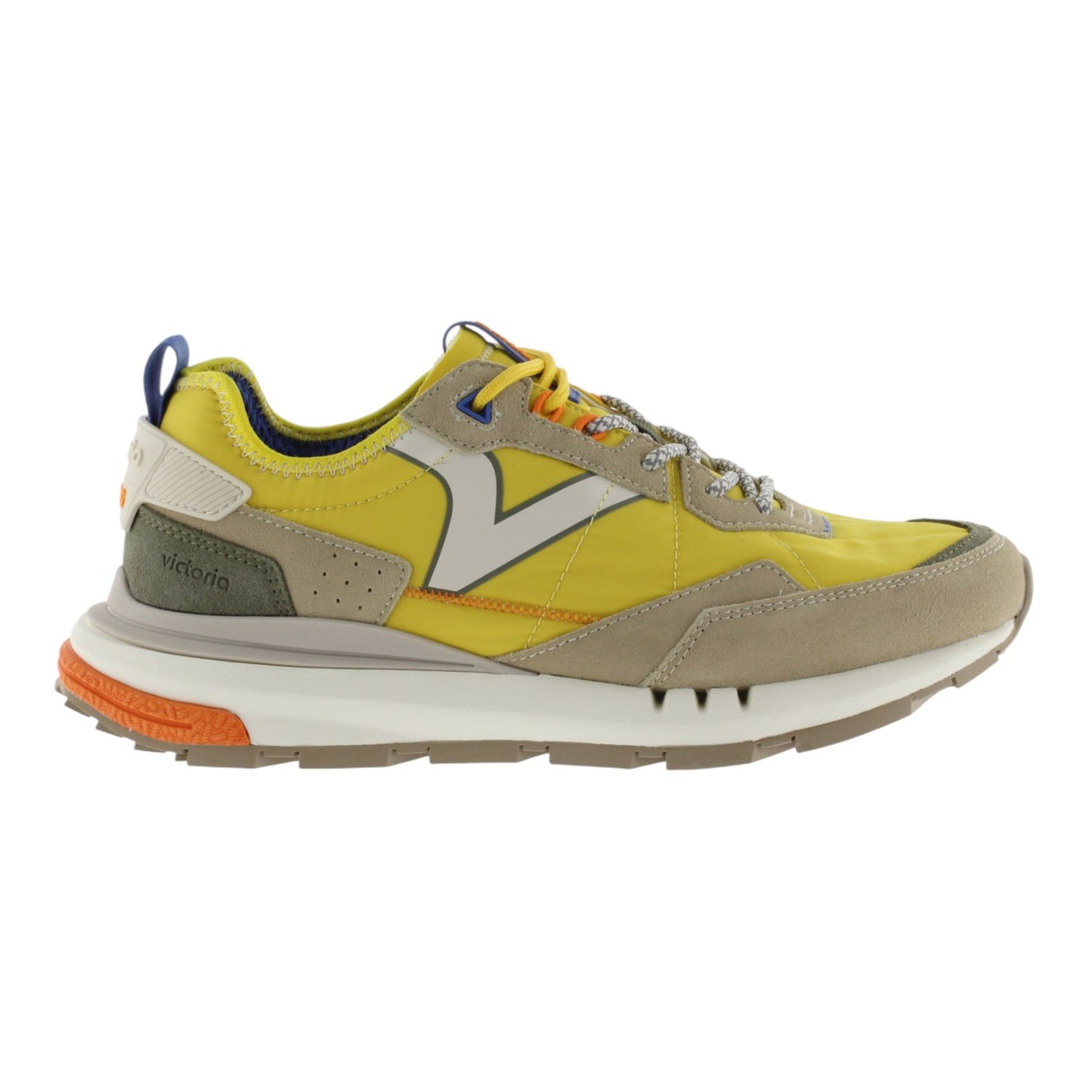 Victoria Sneakers Uomo in Camoscio e Tessuto Gialla