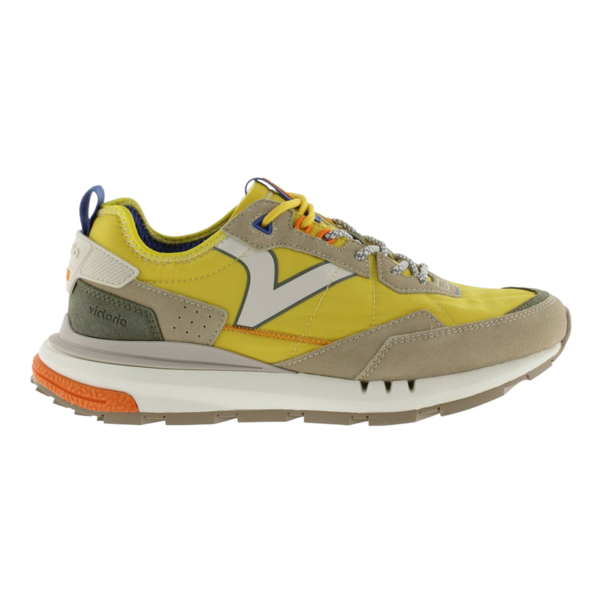 Victoria Sneakers Uomo in Camoscio e Tessuto Gialla
