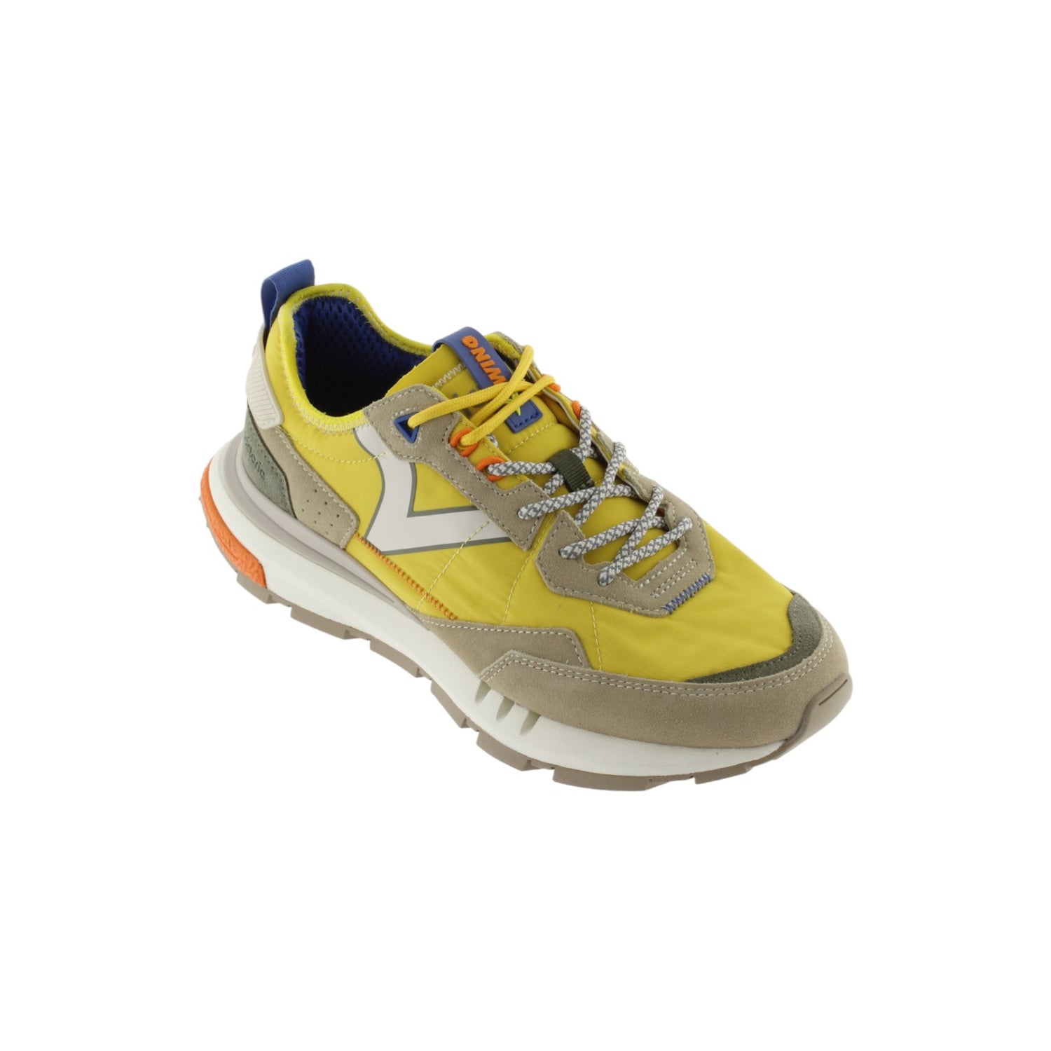 Victoria Sneakers Uomo in Camoscio e Tessuto Gialla