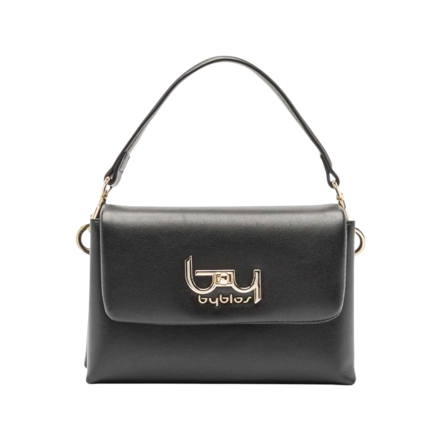 By Byblos Borsa a Mano Donna in Ecopelle Nera con Tracolla