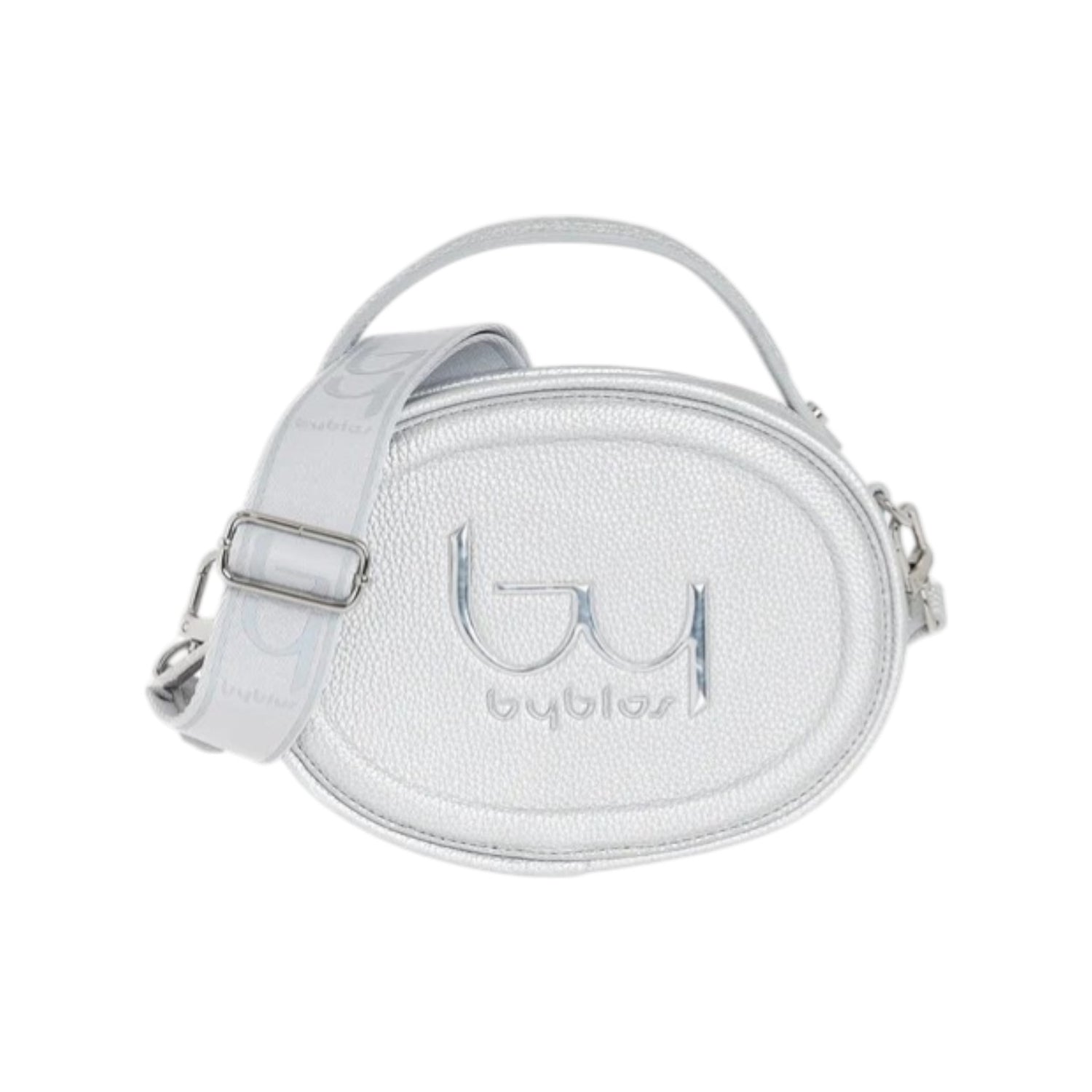 By Byblos Borsa a Mano Rotonda Donna Argento con Tracolla