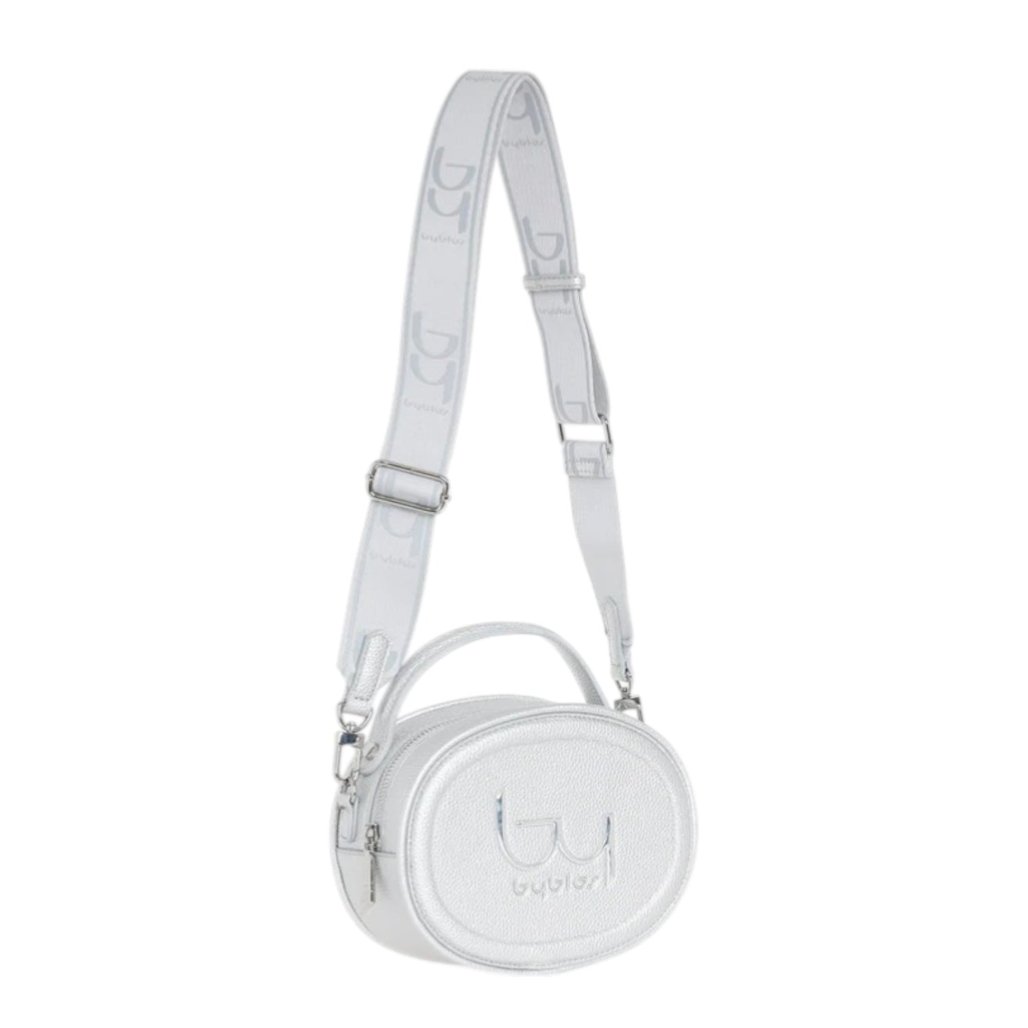 By Byblos Borsa a Mano Rotonda Donna Argento con Tracolla