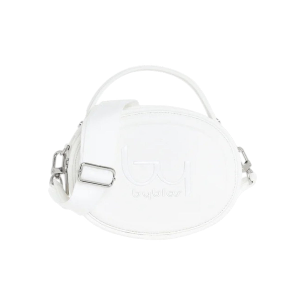 By Byblos Borsa a Mano Rotonda Donna Bianca con Tracolla