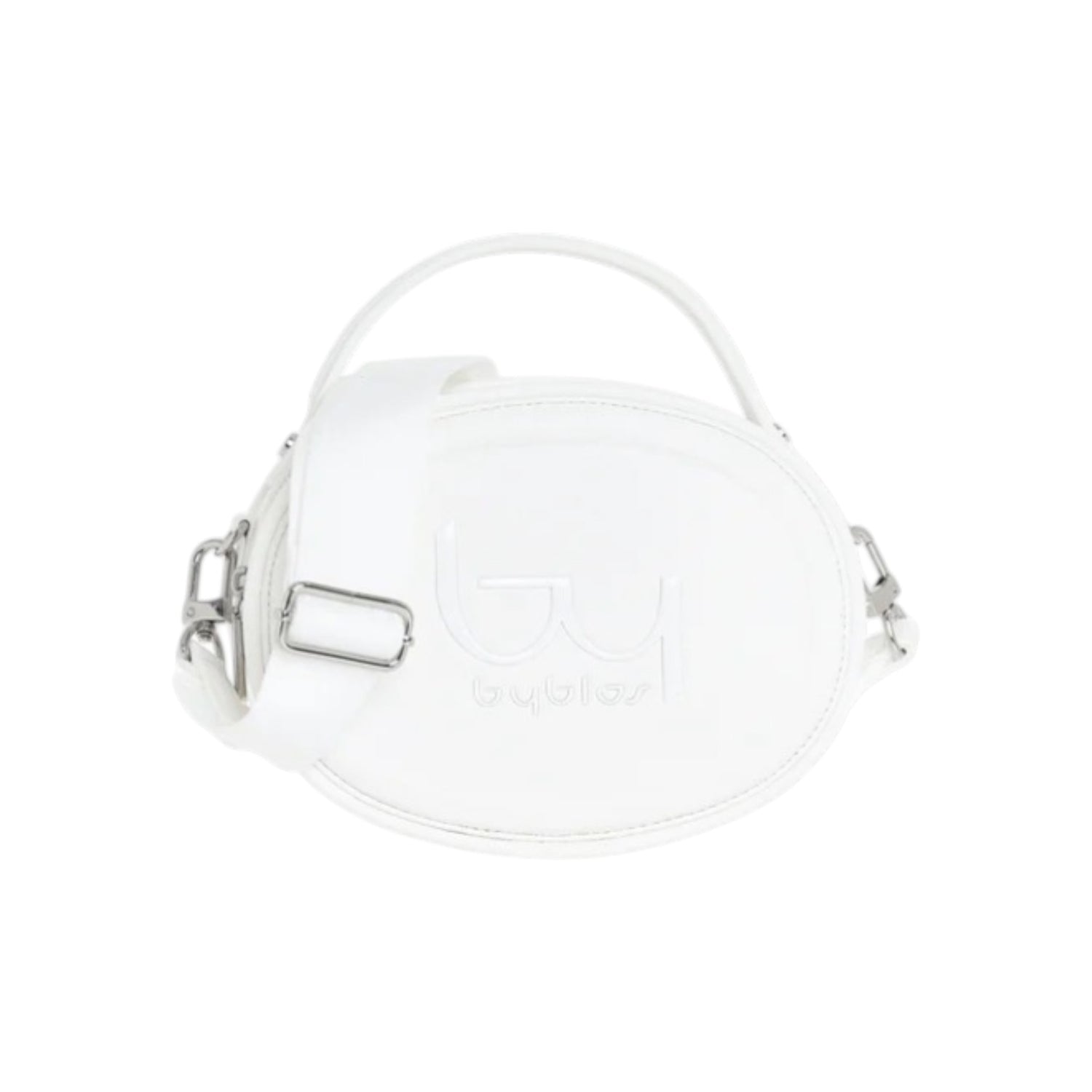 By Byblos Borsa a Mano Rotonda Donna Bianca con Tracolla