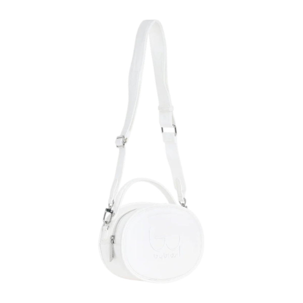 By Byblos Borsa a Mano Rotonda Donna Bianca con Tracolla