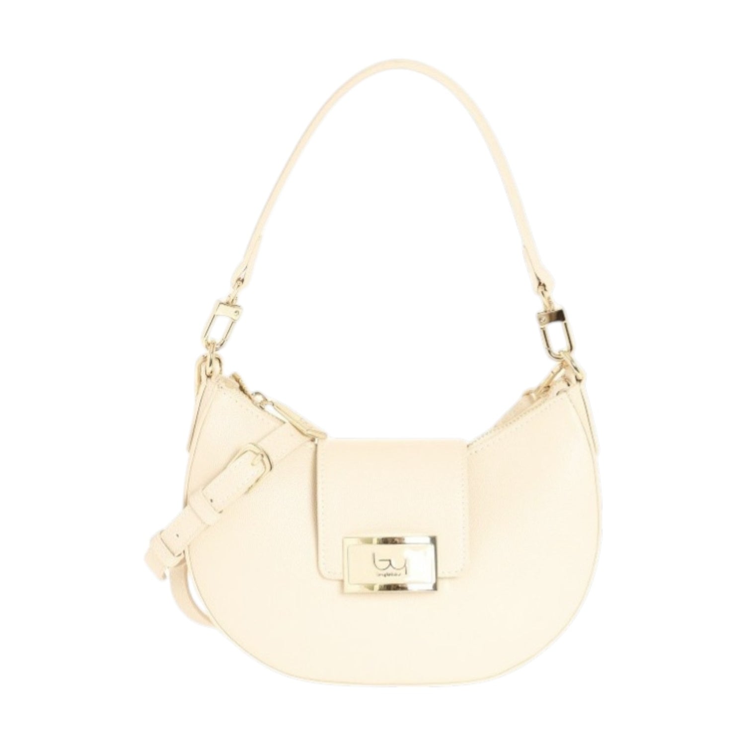 By Byblos Mezzaluna Piccola Donna in Ecopelle Avorio con Tracolla