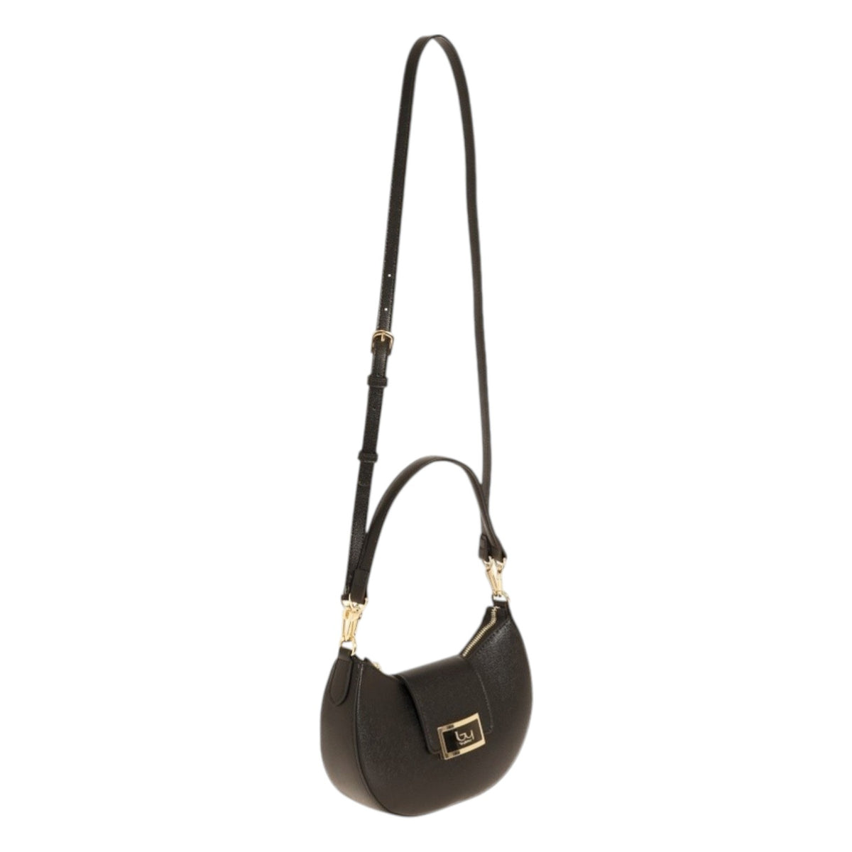 By Byblos Mezzaluna Piccola Donna in Ecopelle Nera con Tracolla