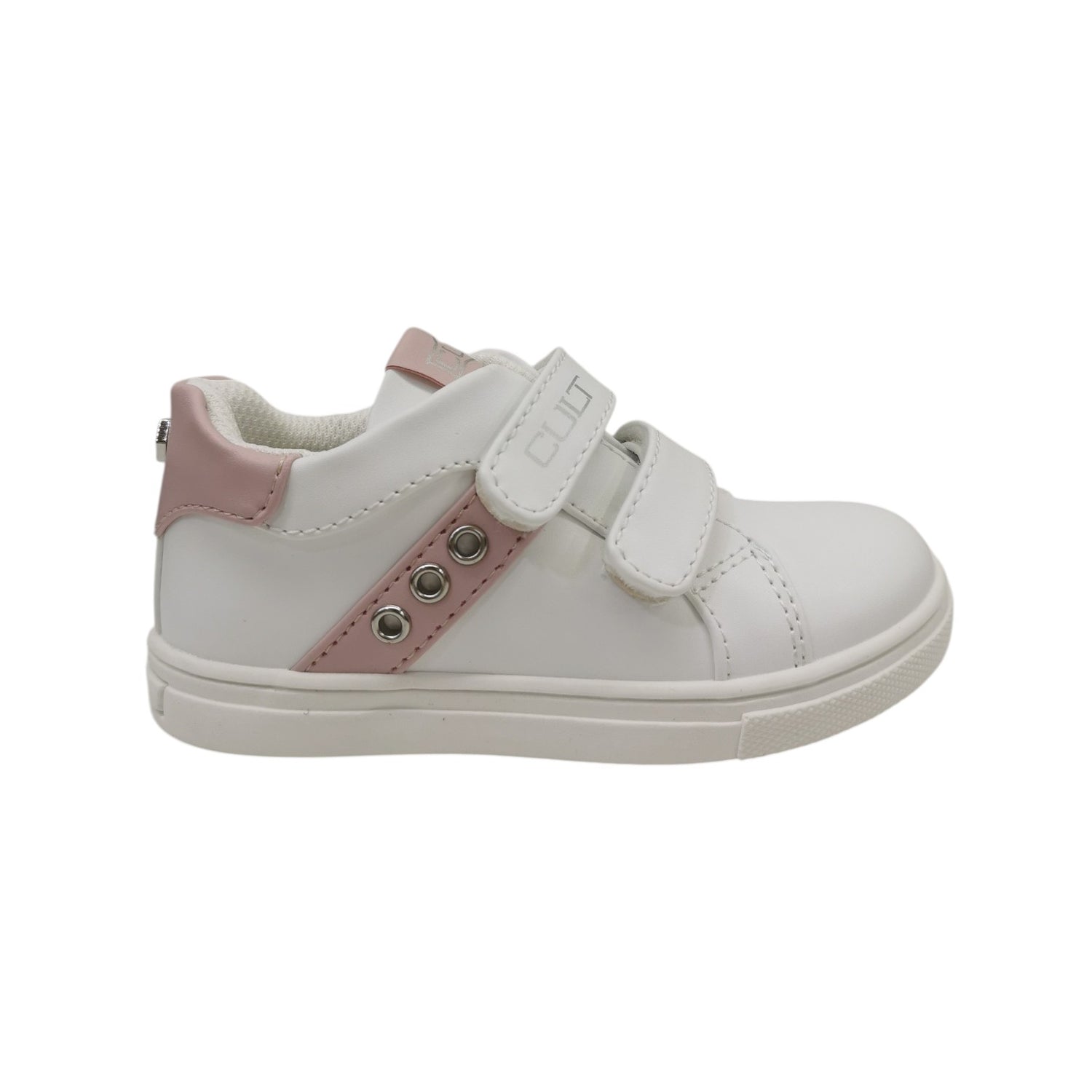 Cult Young Sneakers Bambina Bianca Rosa con Strappo