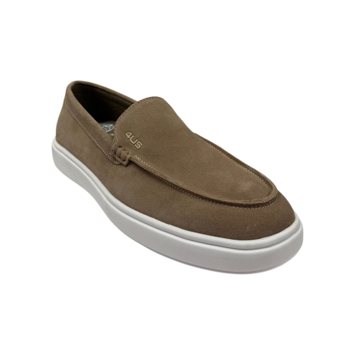 4Us Mocassino Uomo in Camoscio Beige