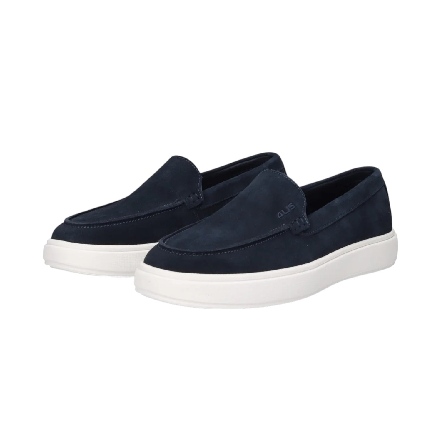 4Us Mocassino Uomo in Camoscio Blu