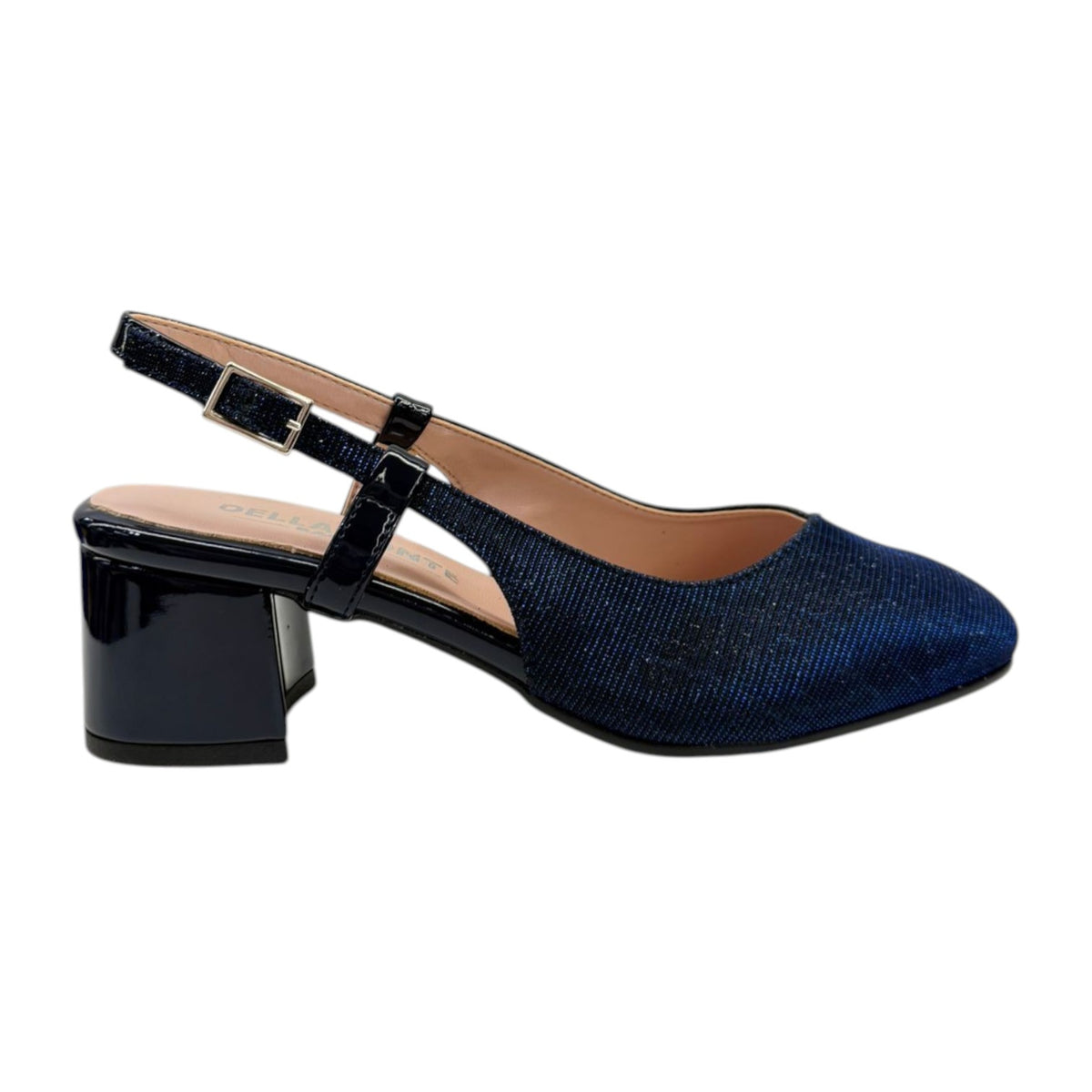 Della Fonte Chanelle Donna Blu con tacco Largo Alto 60mm