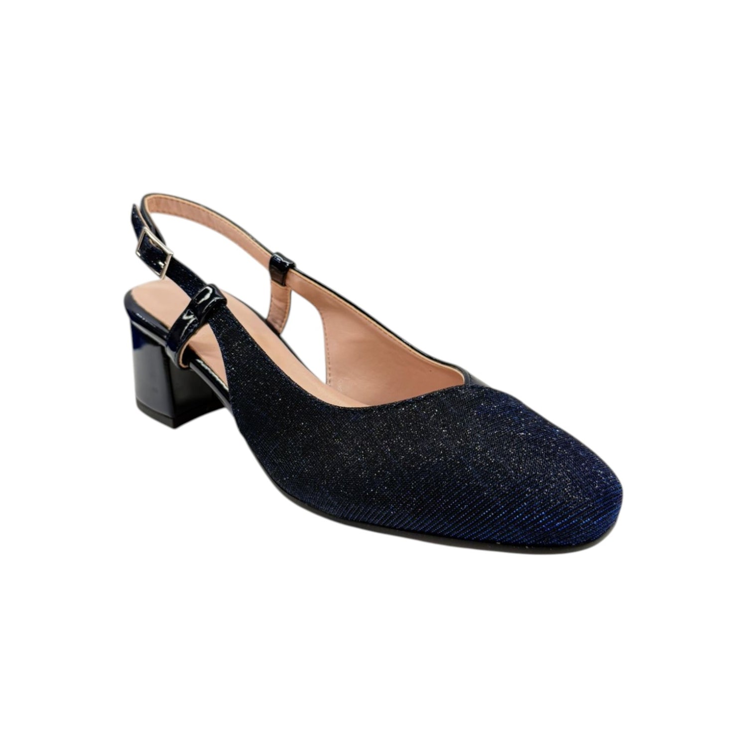 Della Fonte Chanelle Donna Blu con tacco Largo Alto 60mm