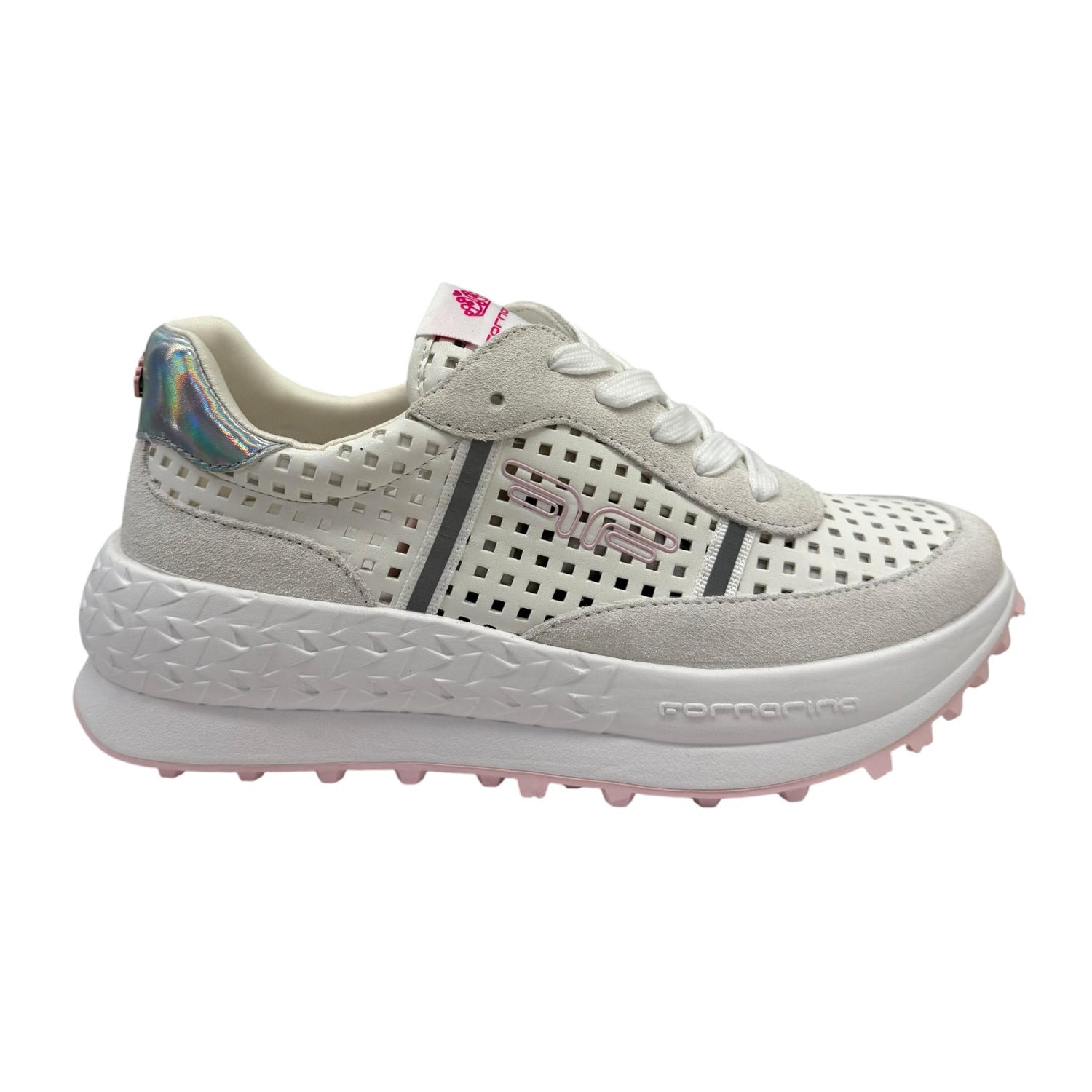 Fornarina Double Run Sneakers Traforata Bianca