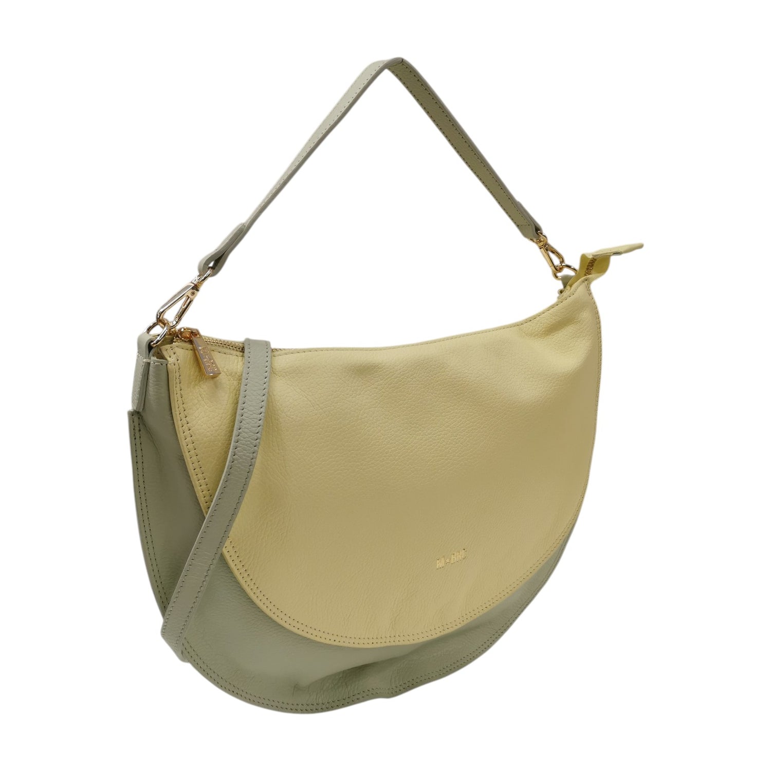 M Brc Borsa a Spalla Mezzaluna Grande Donna Linea Sole Acqua Lime