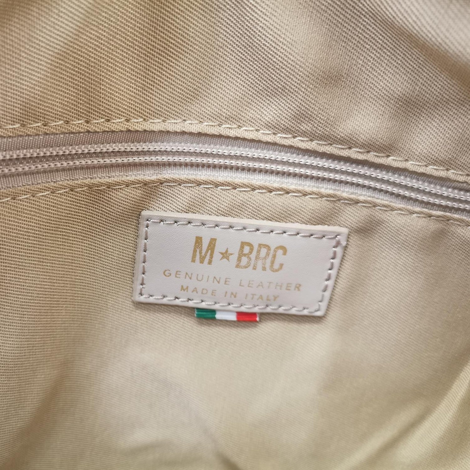 M Brc Borsa a Spalla Mezzaluna Grande Donna Linea Sole Bianco Avorio