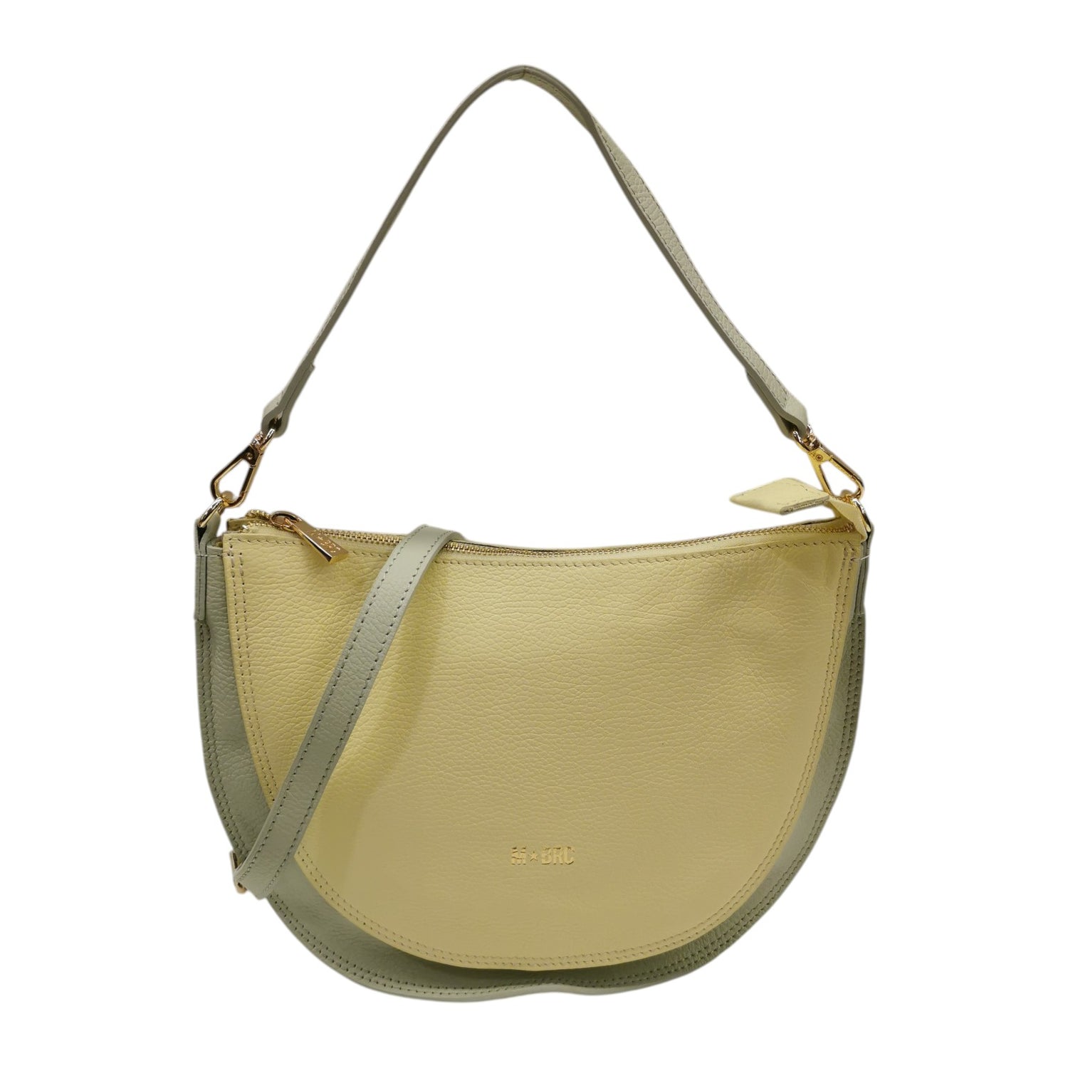 M Brc Borsa a Spalla Mezzaluna Media Donna Linea Sole Acqua Lime