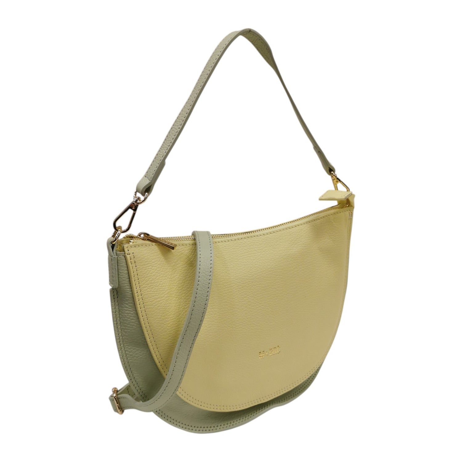 M Brc Borsa a Spalla Mezzaluna Media Donna Linea Sole Acqua Lime