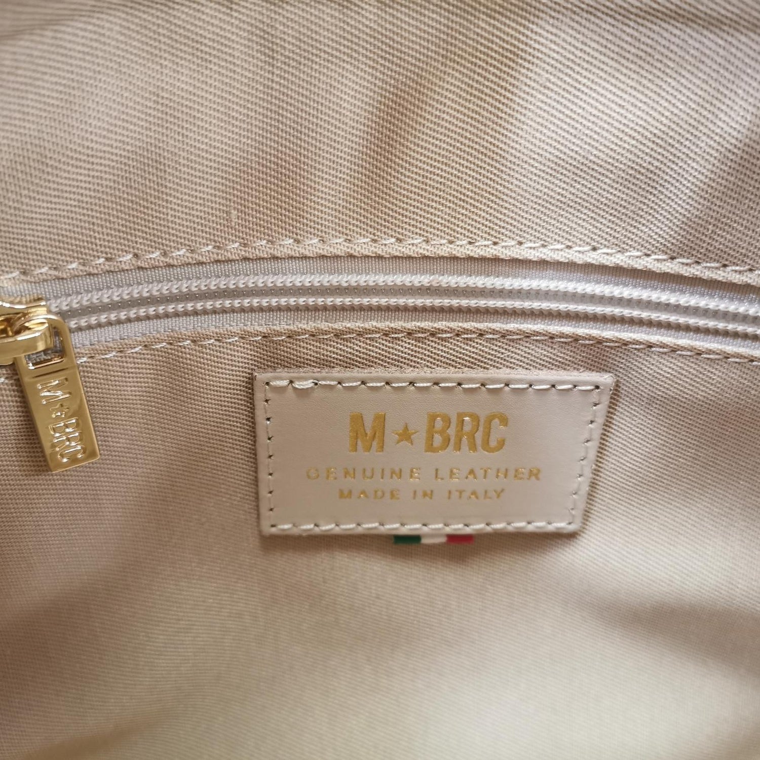 M Brc Borsa a Tracolla Donna Linea Obona in Pelle Cipria con Logo