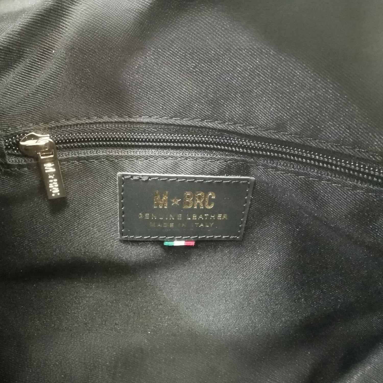 M Brc Borsa a Tracolla Donna Linea Obona in Pelle Nera con Logo