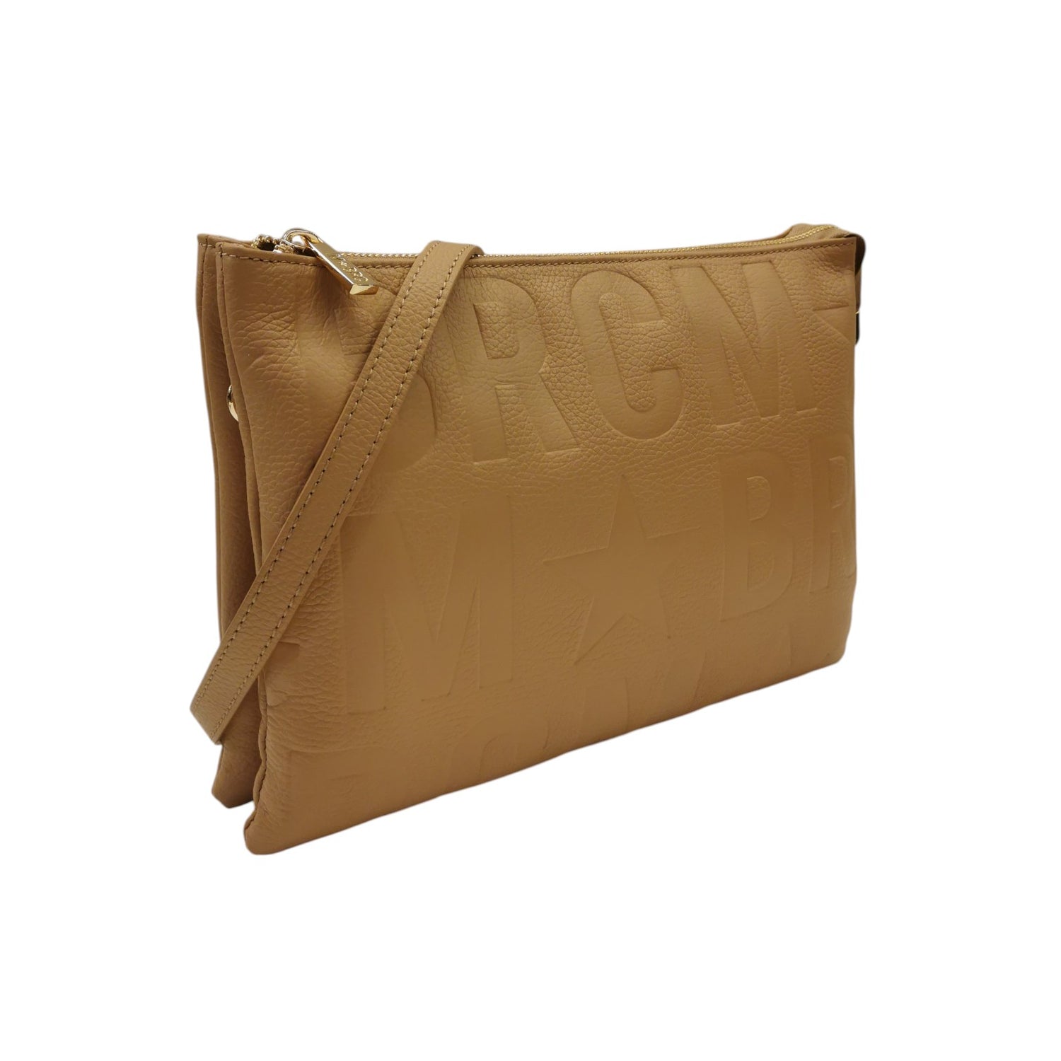 M Brc Borsa a Tracolla Donna Linea Macrodoll Cammello con 3 Scomparti