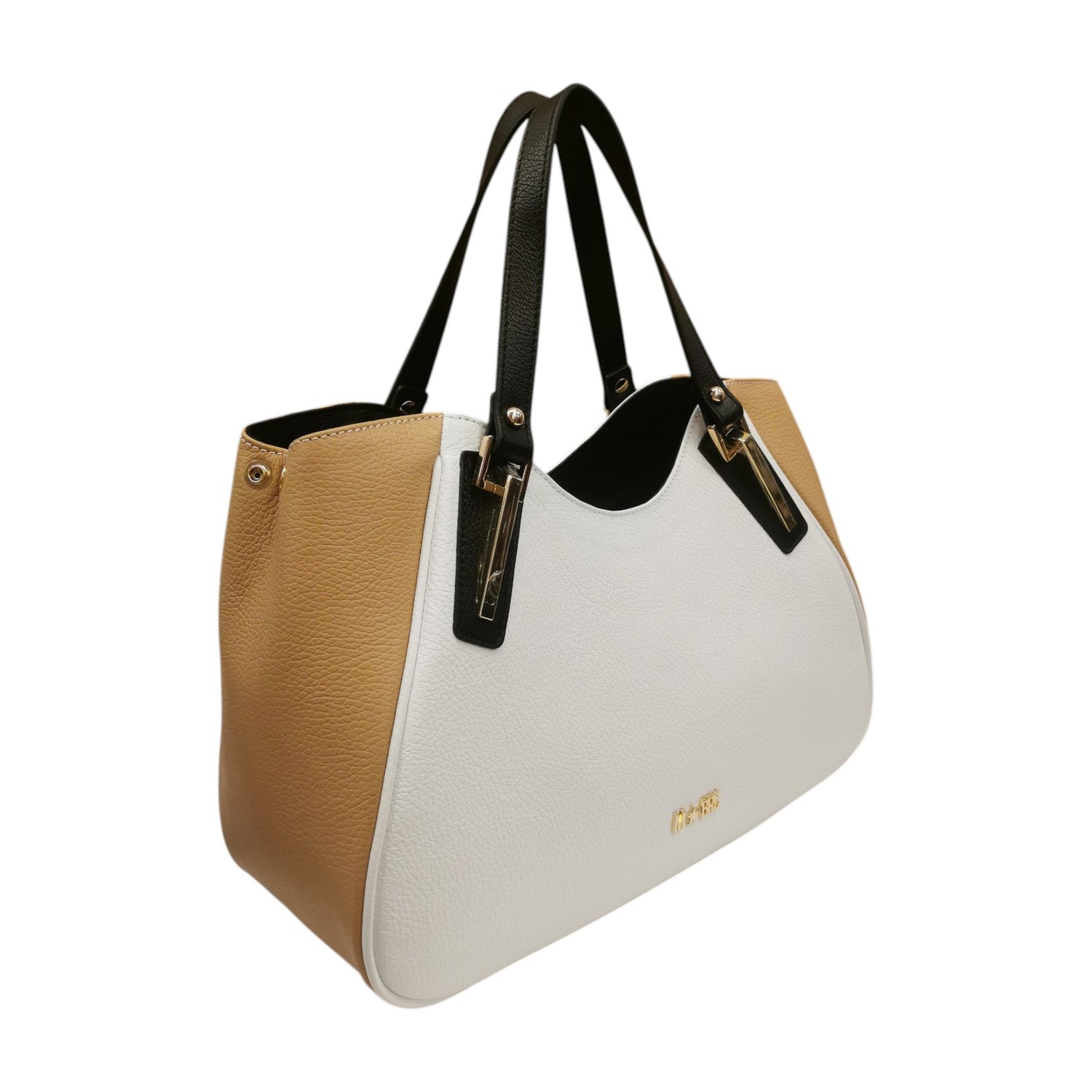 M Brc Borsa a Mano Donna Linea King Bianca Cammello