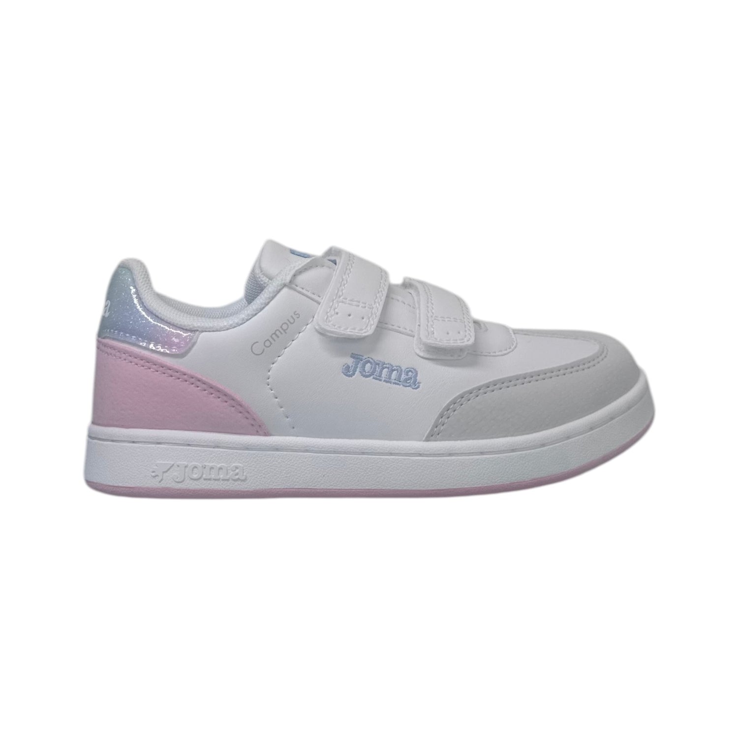 Joma Sneakers Bambino Bianca Rosa con Strappo