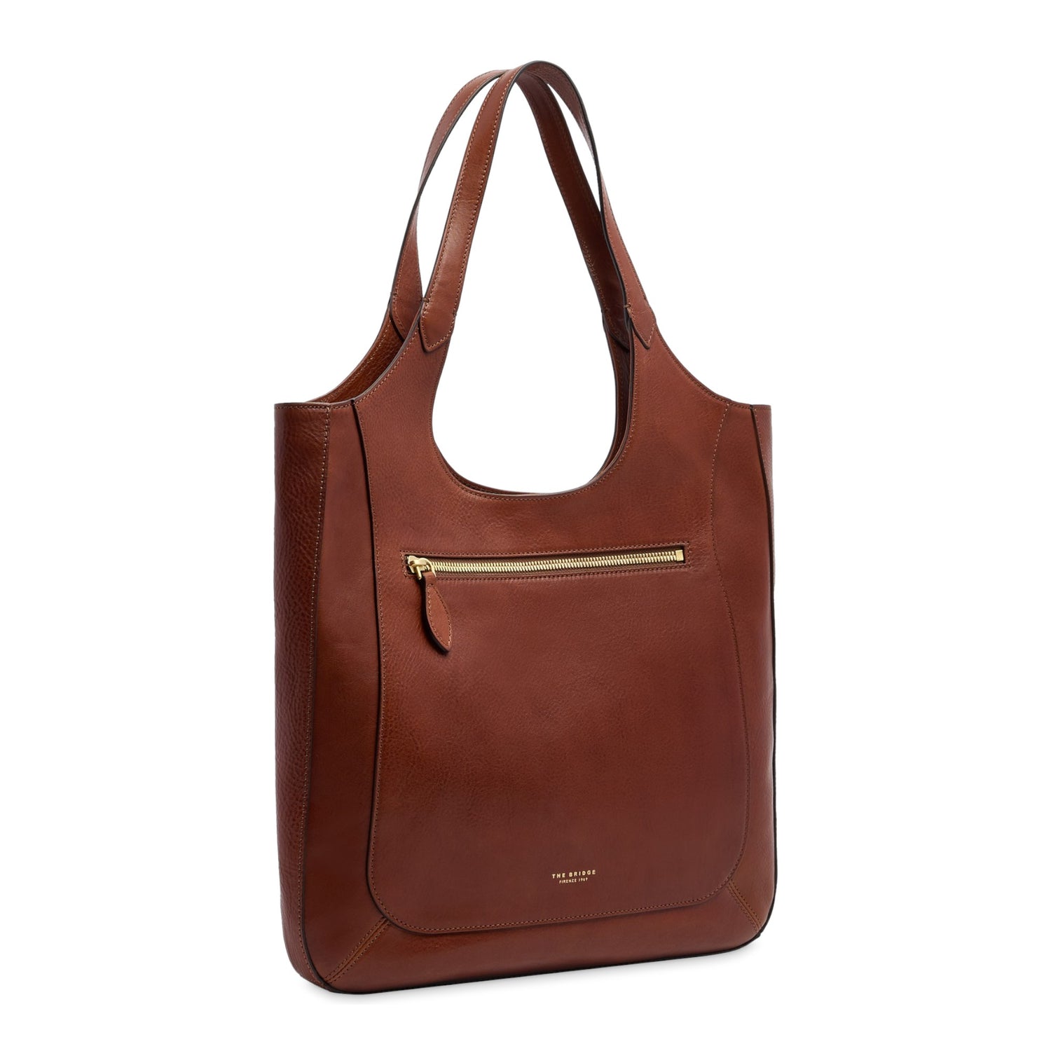 The Bridge Borsa a Spalla Donna in Pelle Martellata Cuoio