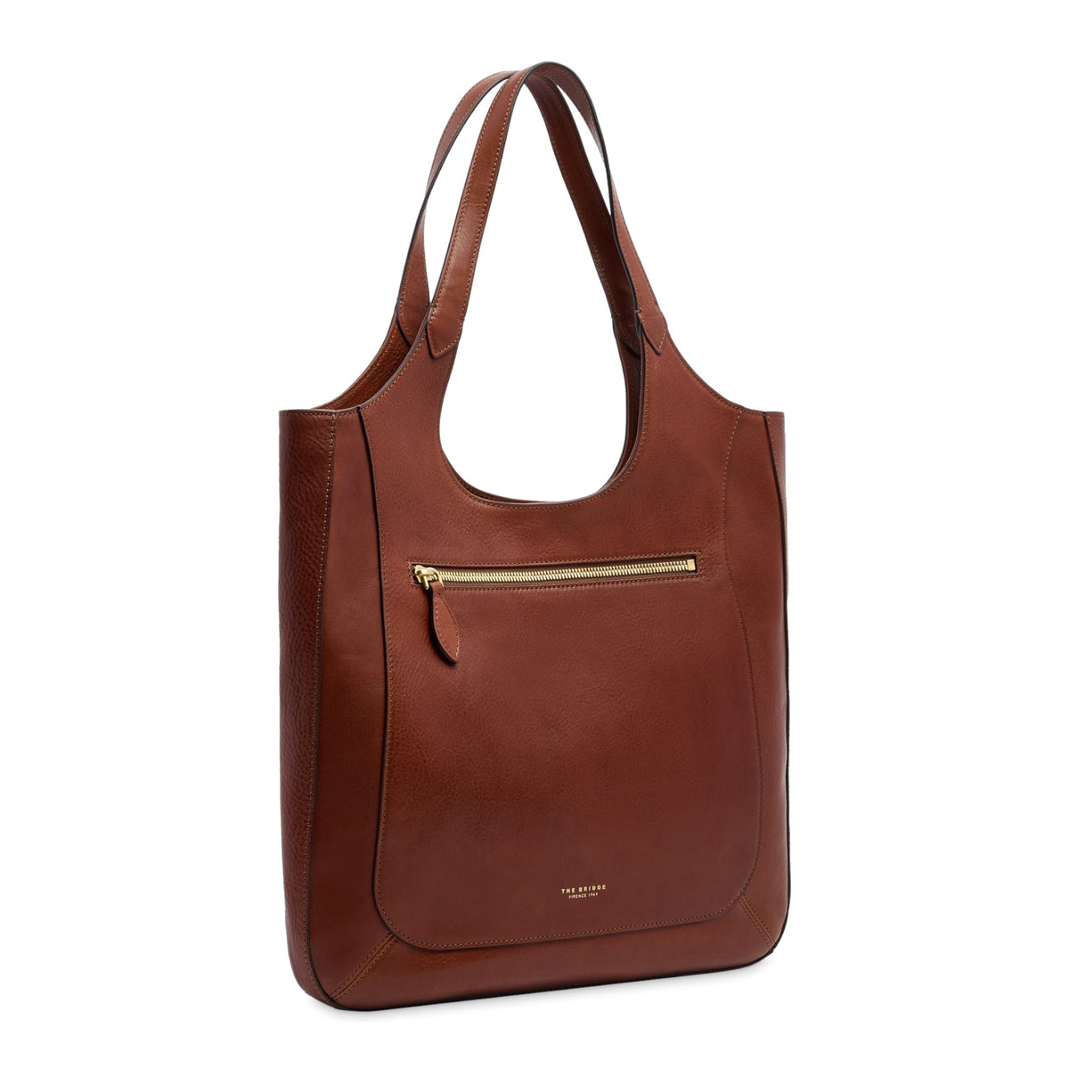 The Bridge Borsa a Spalla Donna in Pelle Martellata Cuoio