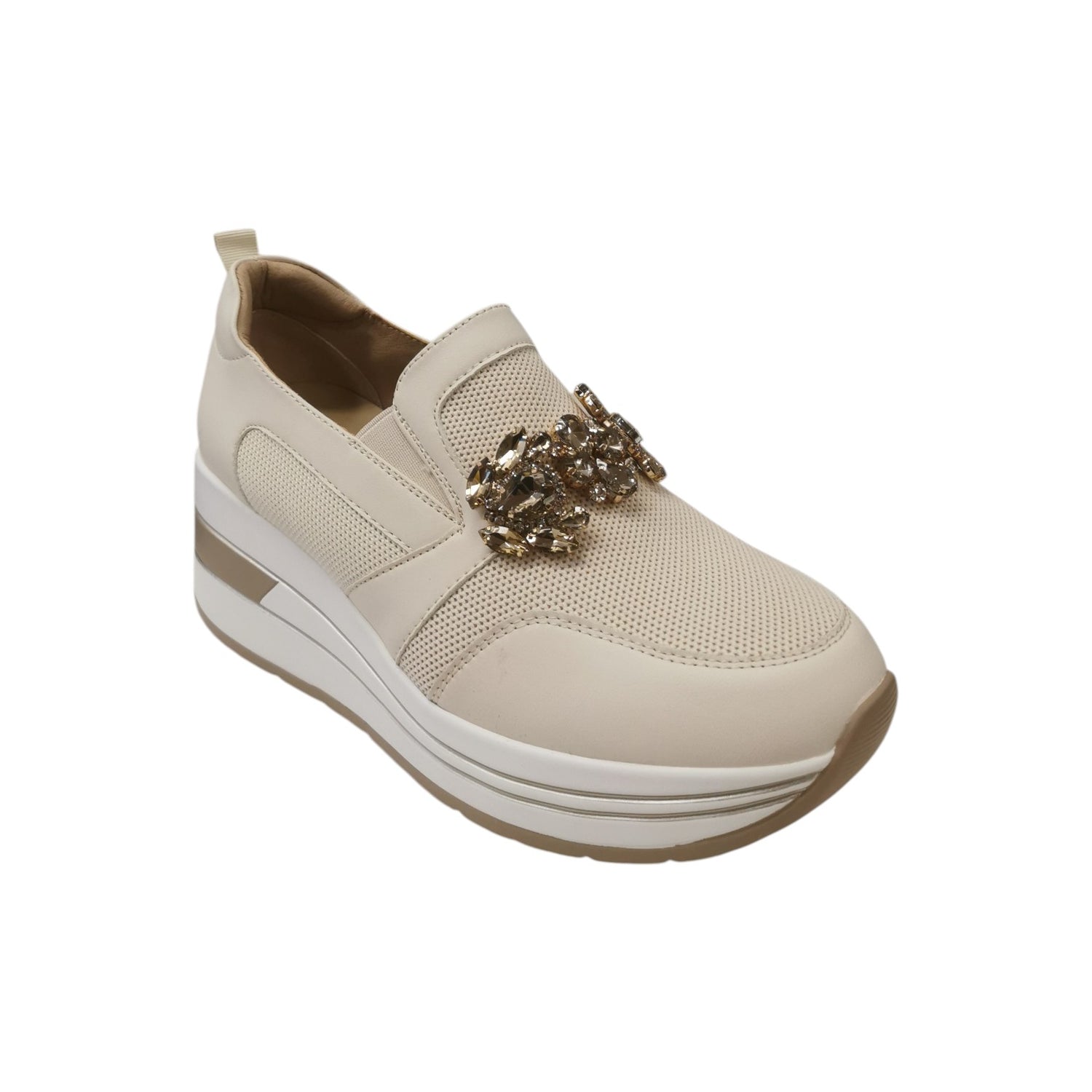 Susimoda Mocassino Donna Burro con Gioiello e Zeppa