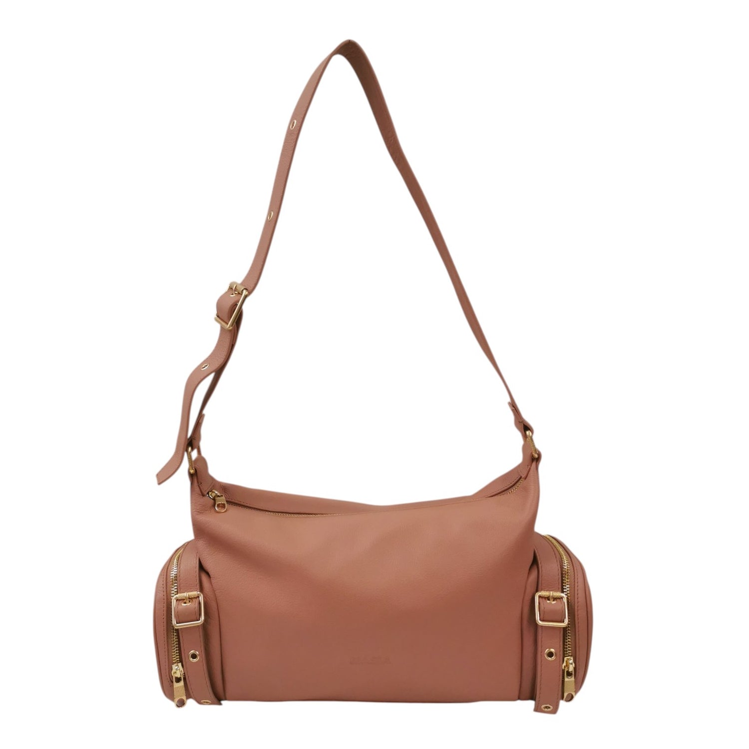 Biasia Borsa a Spalla Donna in Pelle Rosa Antico con Manico Regolabile
