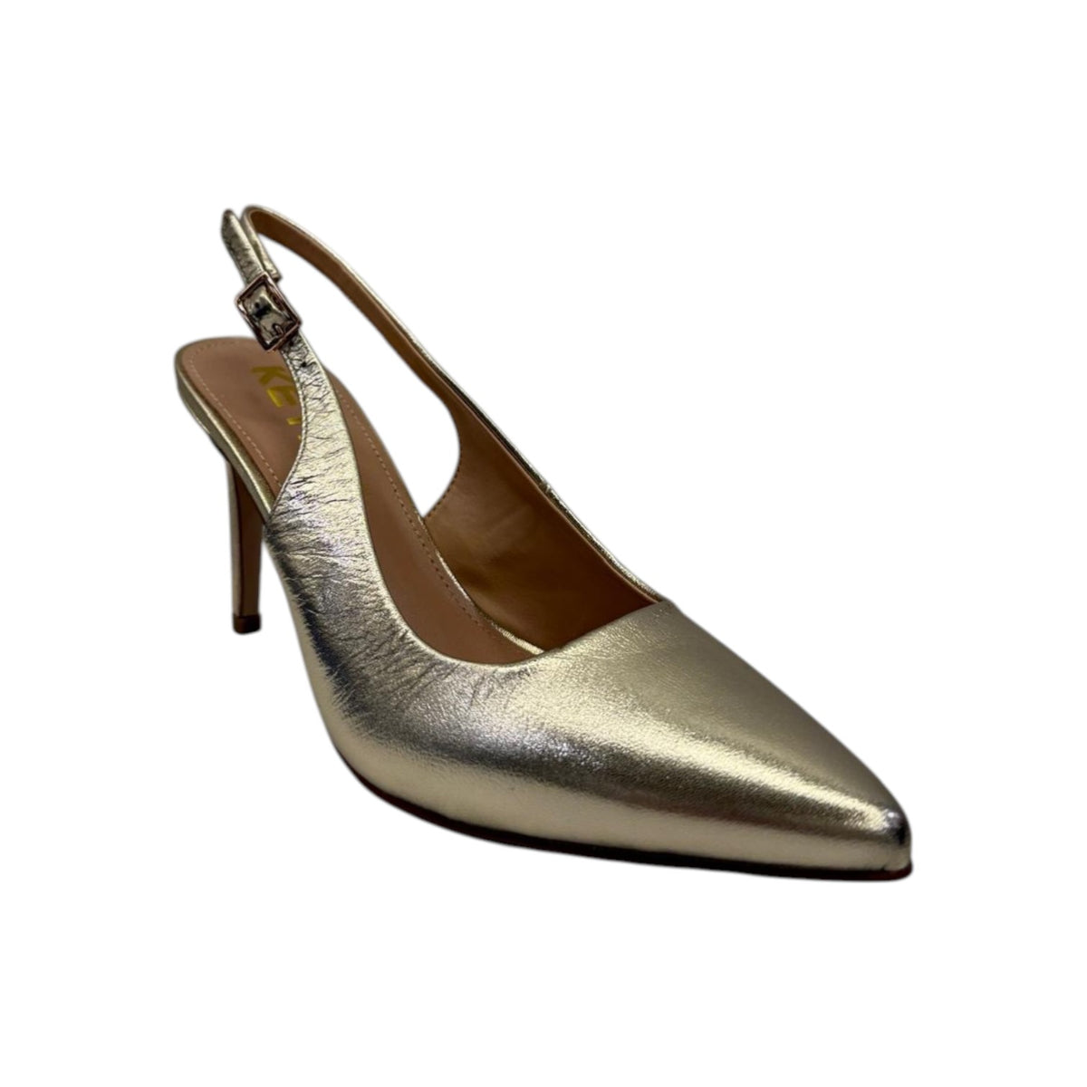 Keys Chanelle Donna in Pelle Platino con Tacco Sottile Alto 100mm
