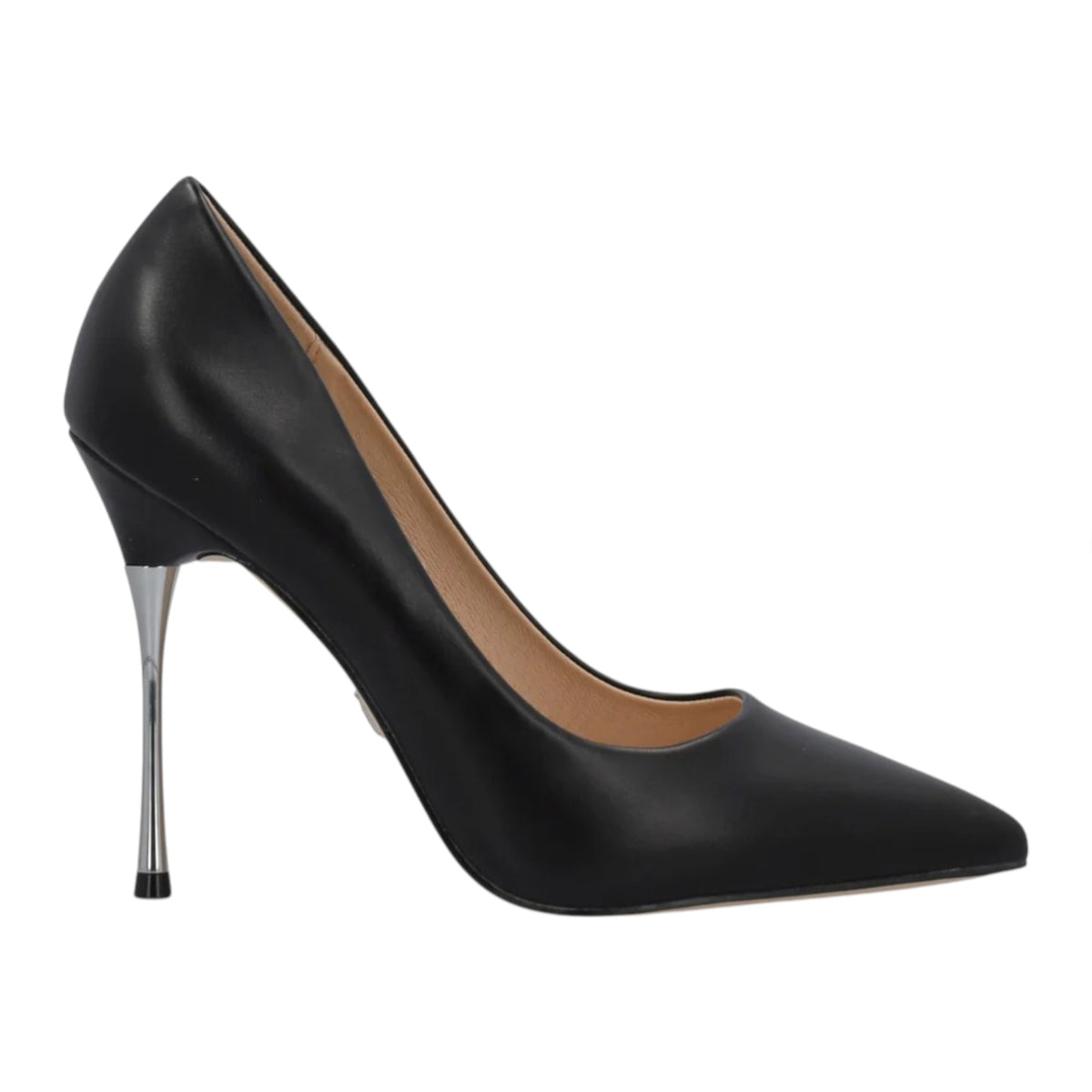 Gold&Gold Dècollettè Donna Nera con Tacco a Stiletto Argento Alto 110mm