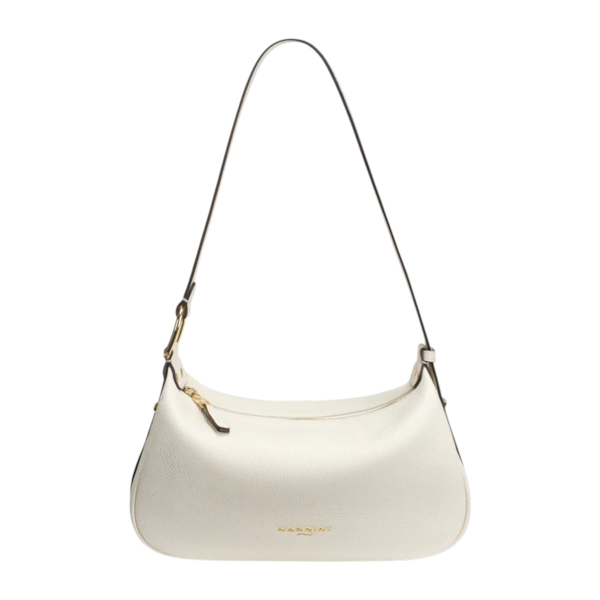 Nannini Firenze Borsa a Spalla Media Donna Linea Keira in Pelle Bianco Sporco