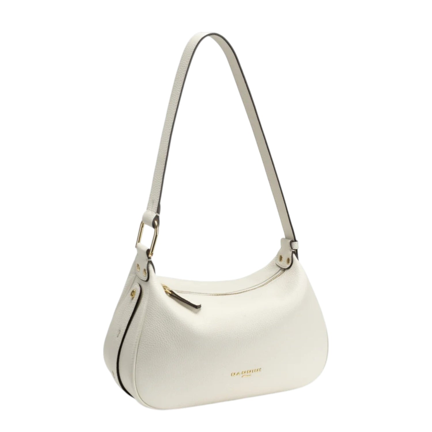 Nannini Firenze Borsa a Spalla Media Donna Linea Keira in Pelle Bianco Sporco
