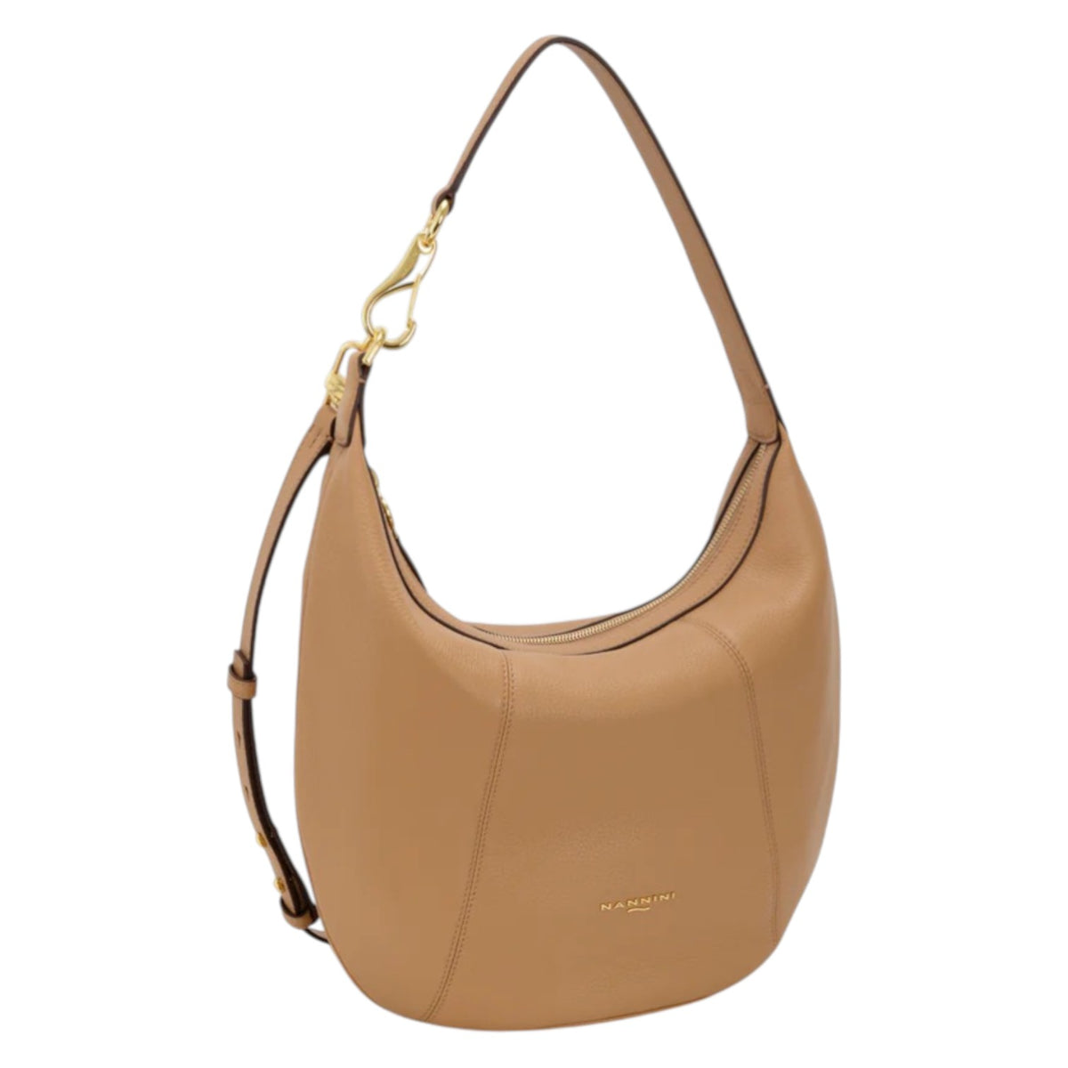 Nannini Firenze Borsa a Spalla Grande Donna Linea Filippa in Pelle Cammello
