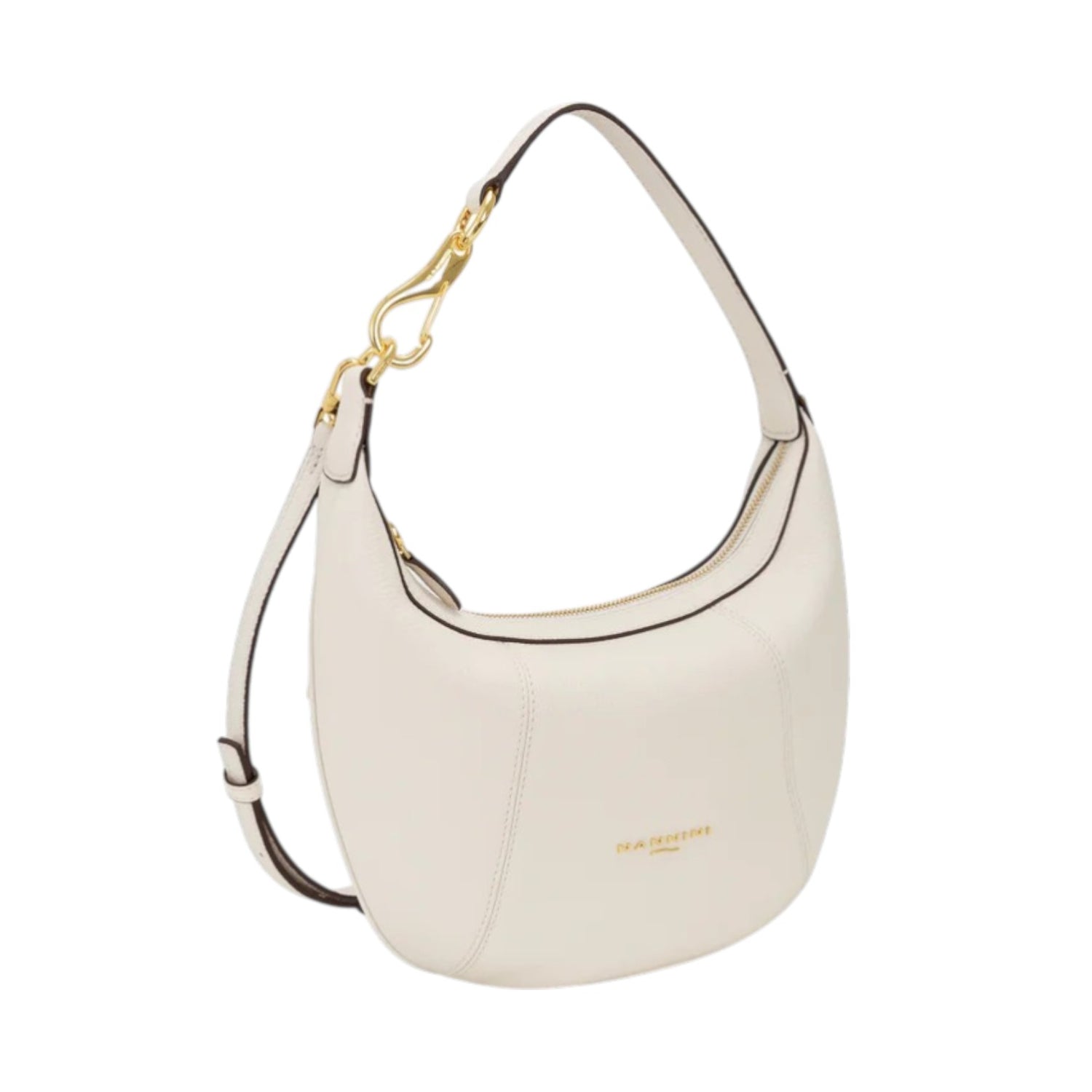 Nannini Firenze Borsa a Spalla Media Donna Linea Filippa in Pelle Bianco Sporco