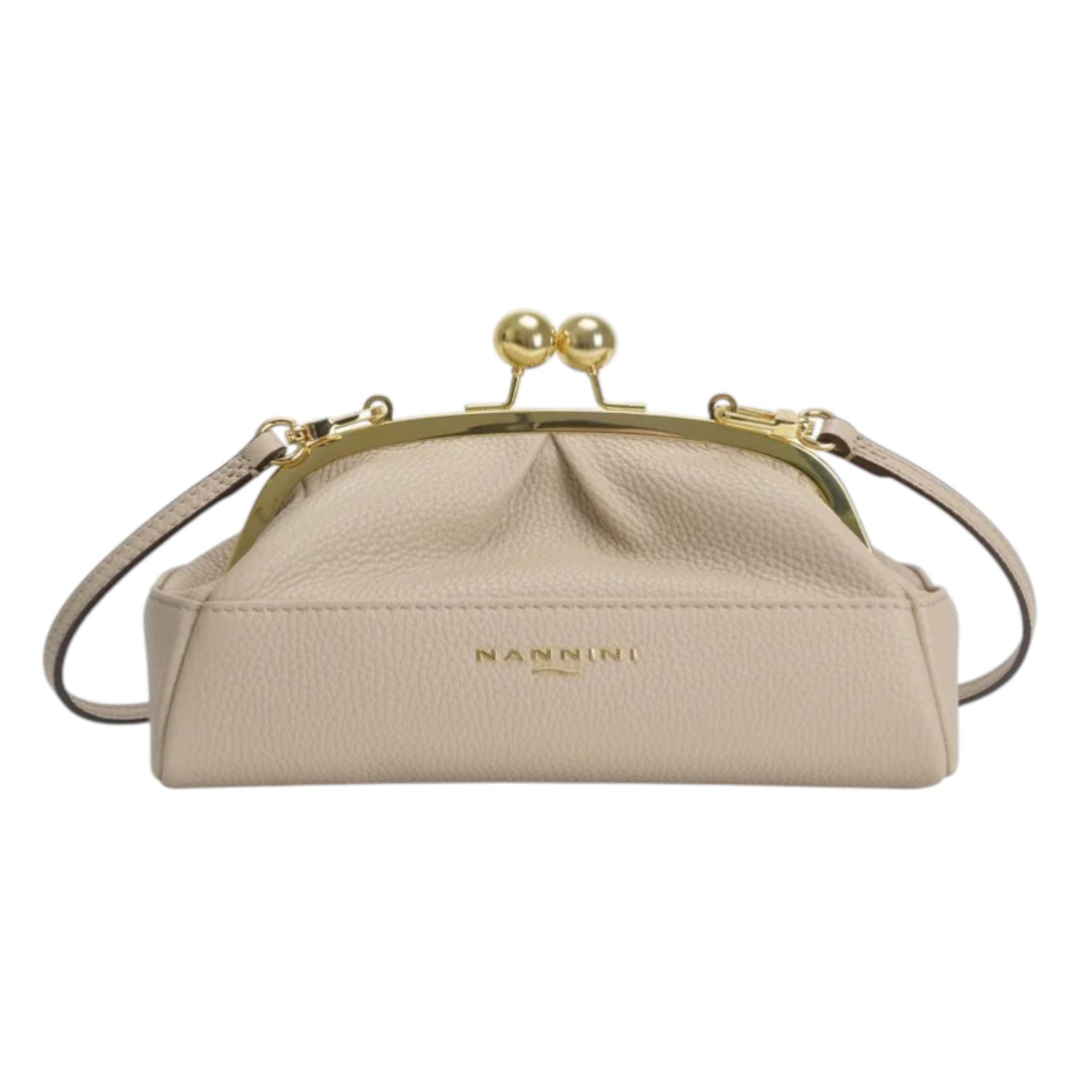 Nannini Firenze Pochette Donna Linea Junia in Pelle Beige con Tracolla