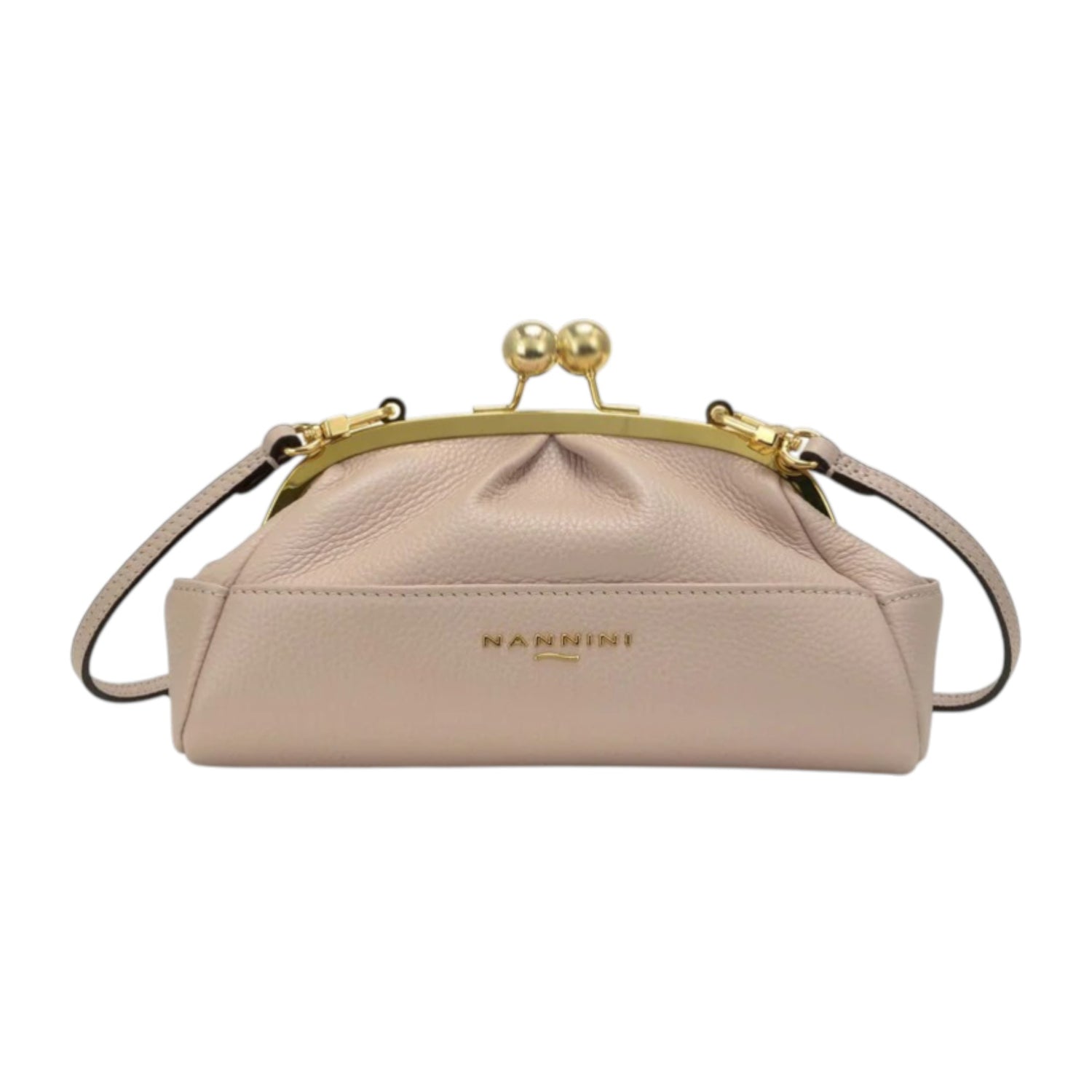 Nannini Firenze Pochette Donna Linea Junia in Pelle Cipria con Tracolla