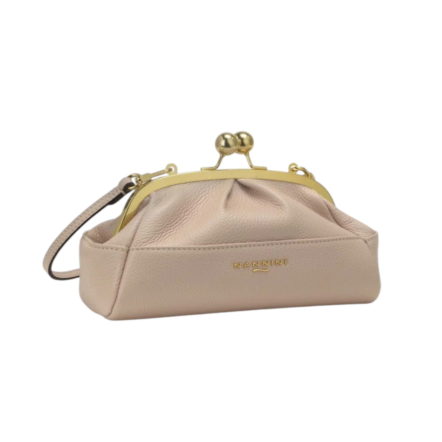 Nannini Firenze Pochette Donna Linea Junia in Pelle Cipria con Tracolla