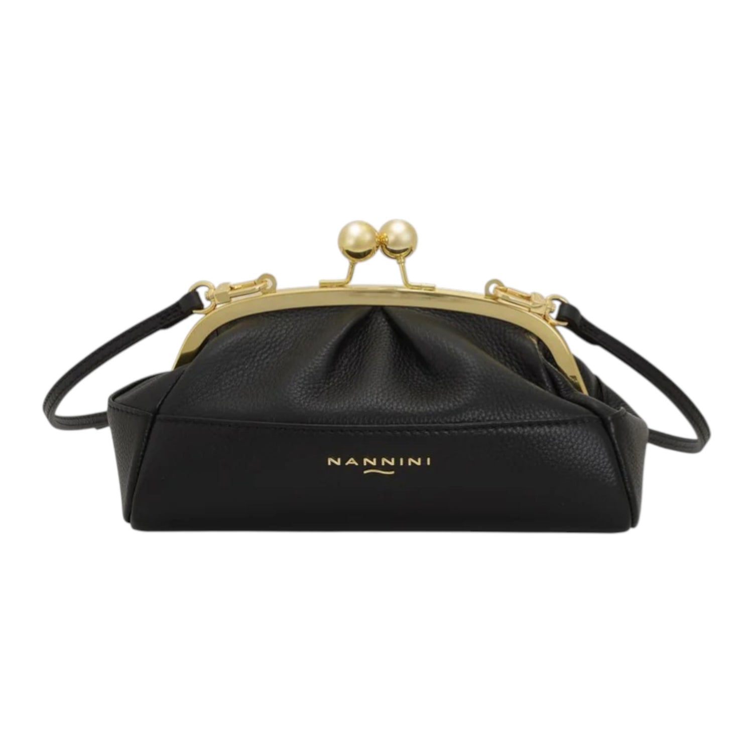 Nannini Firenze Pochette Donna Linea Junia in Pelle Nera con Tracolla