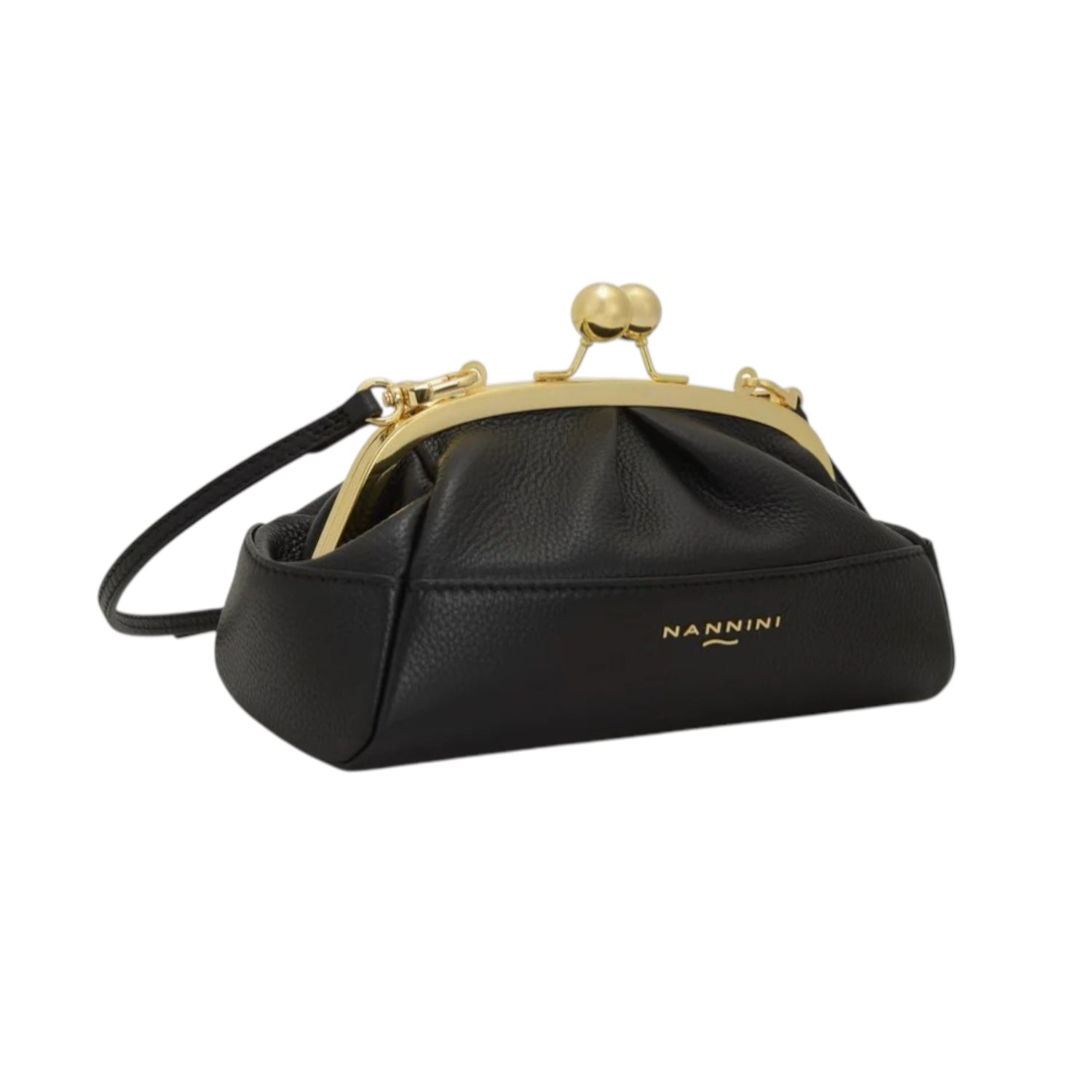 Nannini Firenze Pochette Donna Linea Junia in Pelle Nera con Tracolla
