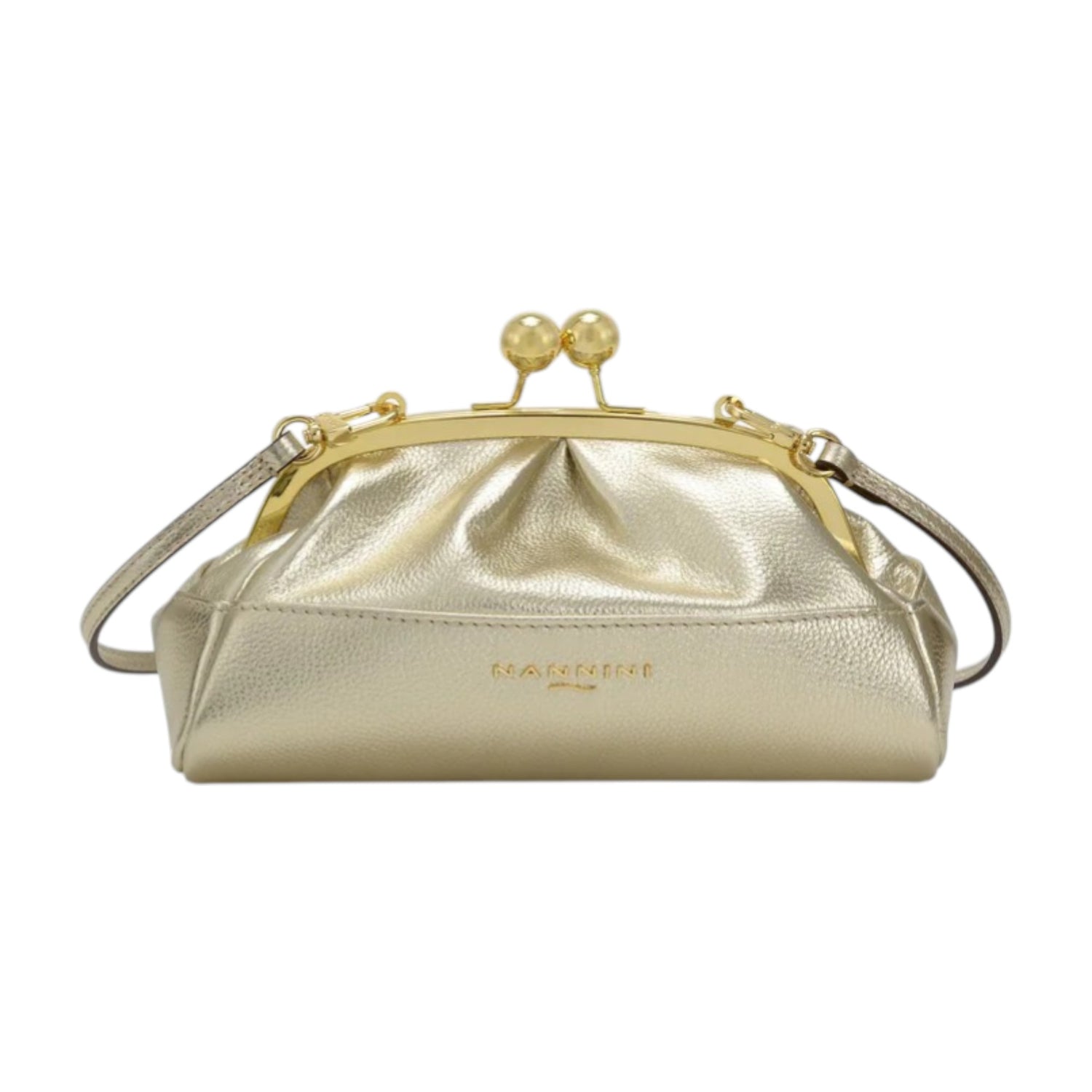 Nannini Firenze Pochette Donna Linea Junia in Pelle Oro con Tracolla