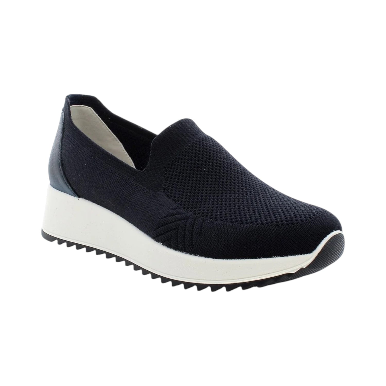 Enval Soft Mocassino Donna in Tessuto Blu con Inserto in Pelle