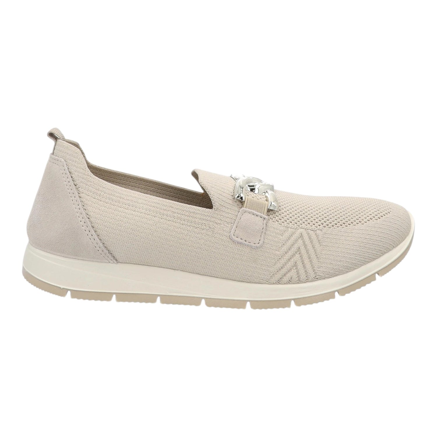 Enval Soft Slip On Donna in Tessuto Crema con Accessorio