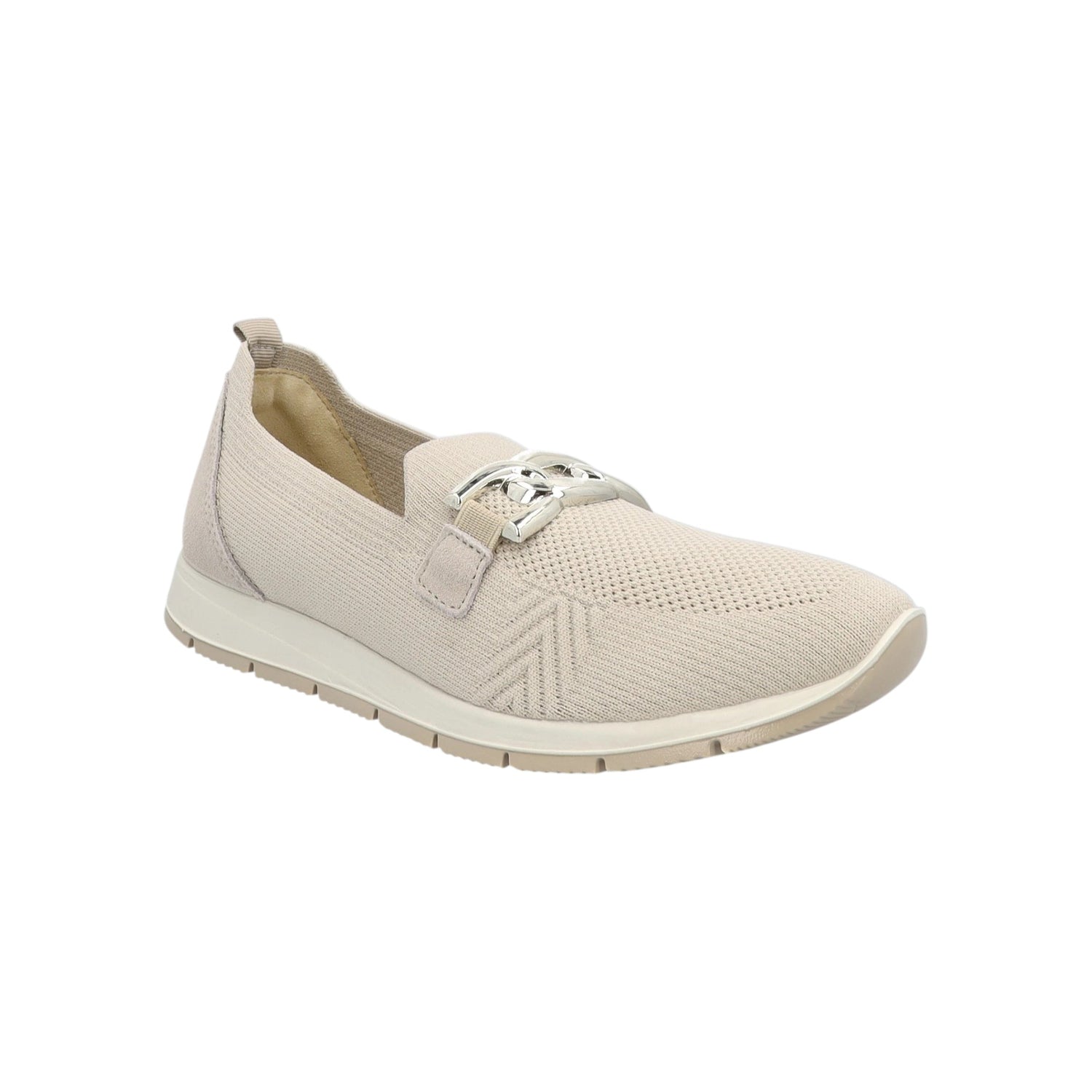 Enval Soft Slip On Donna in Tessuto Crema con Accessorio