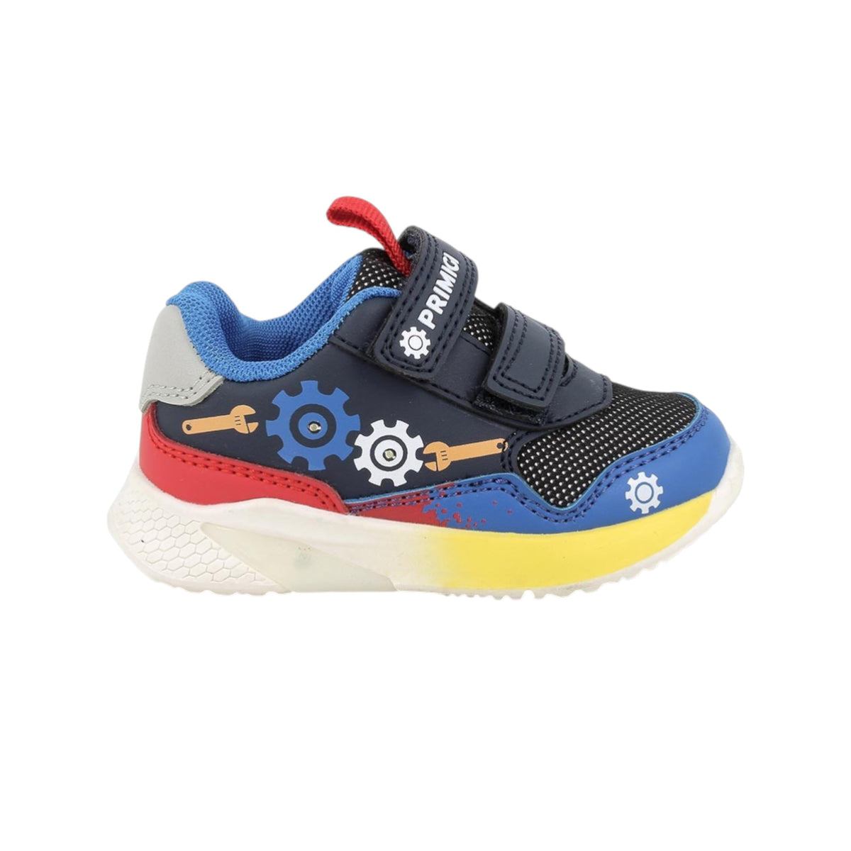 Primigi Sneakers Bambino in Tessuto ed Ecopelle Blu Grigio