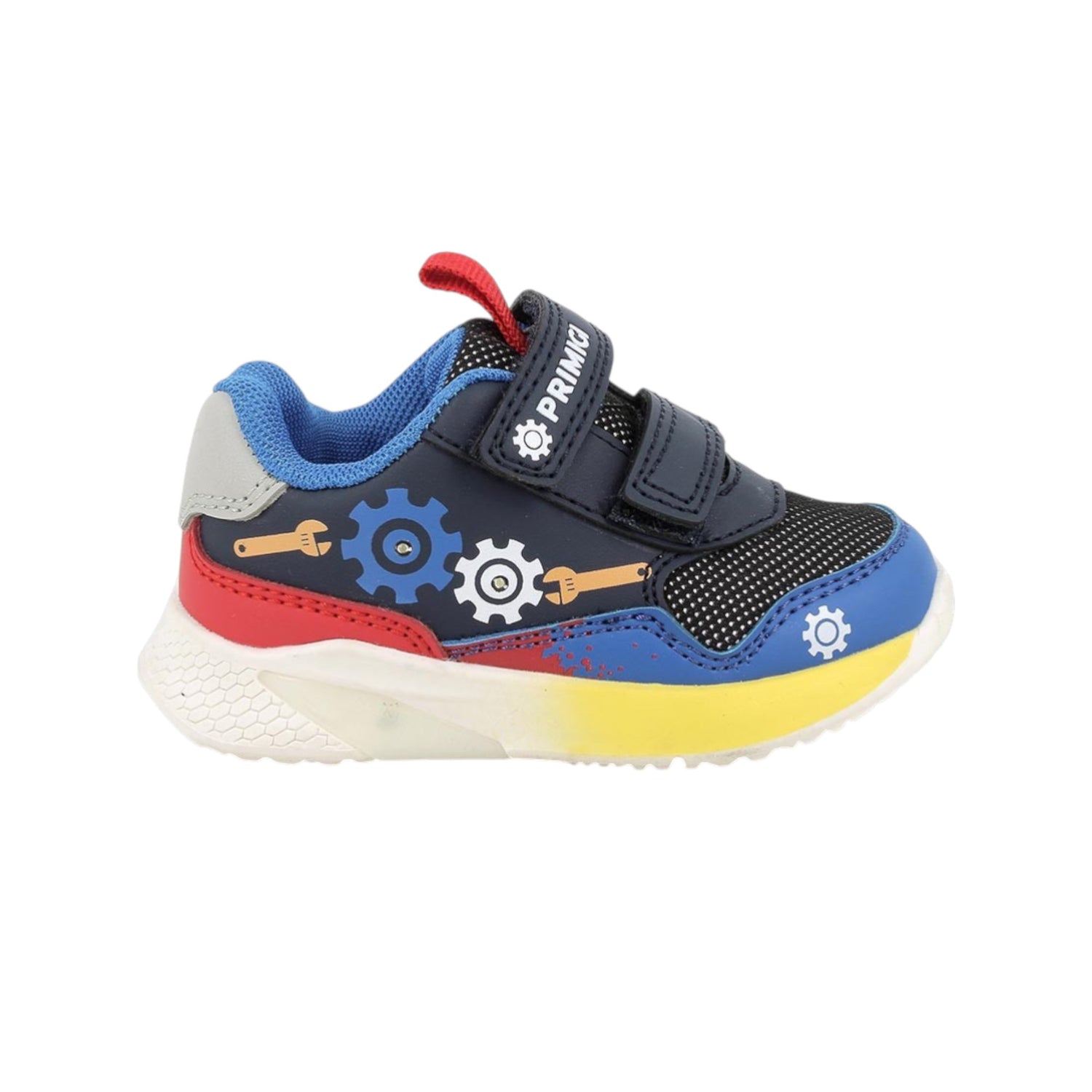 Primigi Sneakers Bambino in Tessuto ed Ecopelle Blu Grigio