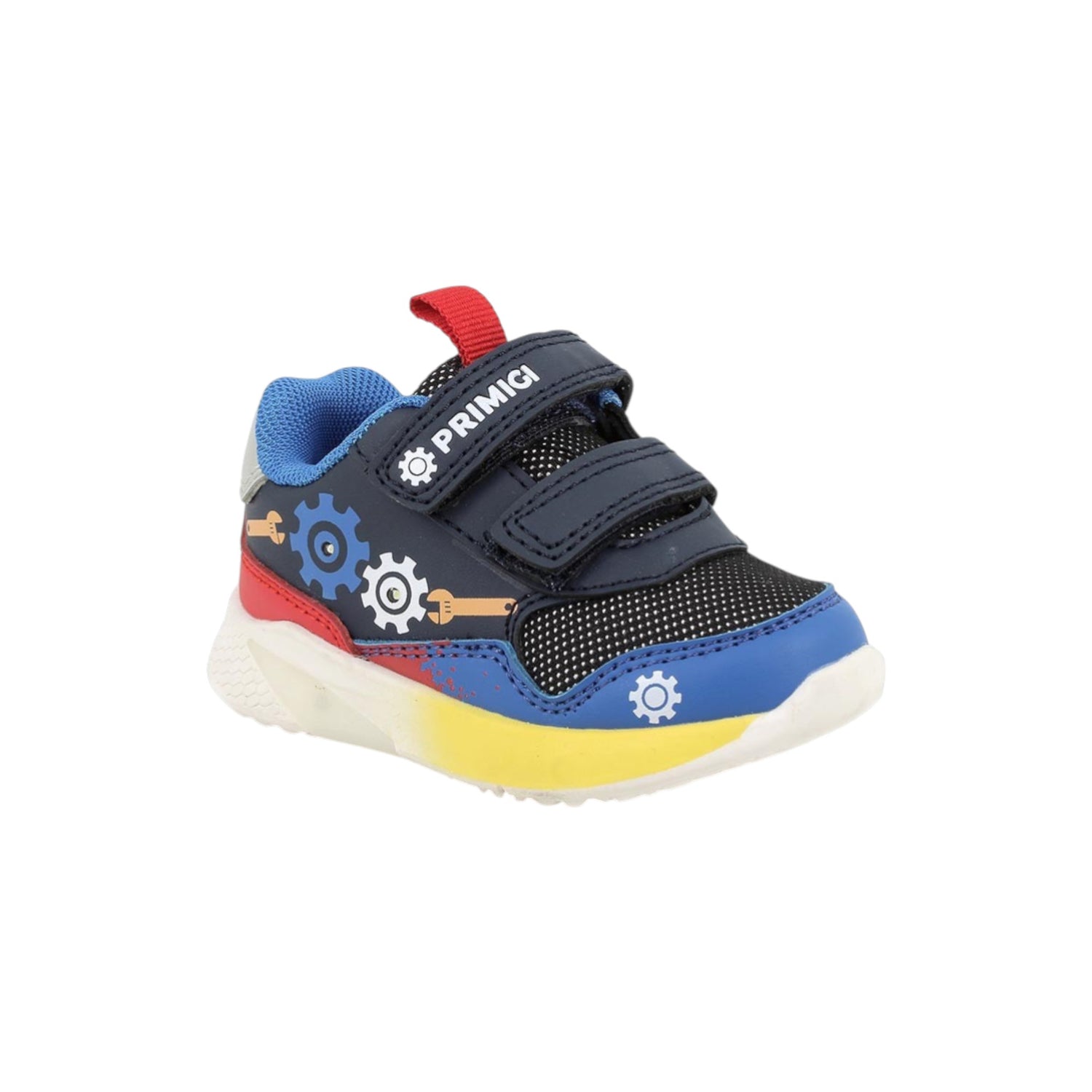Primigi Sneakers Bambino in Tessuto ed Ecopelle Blu Grigio
